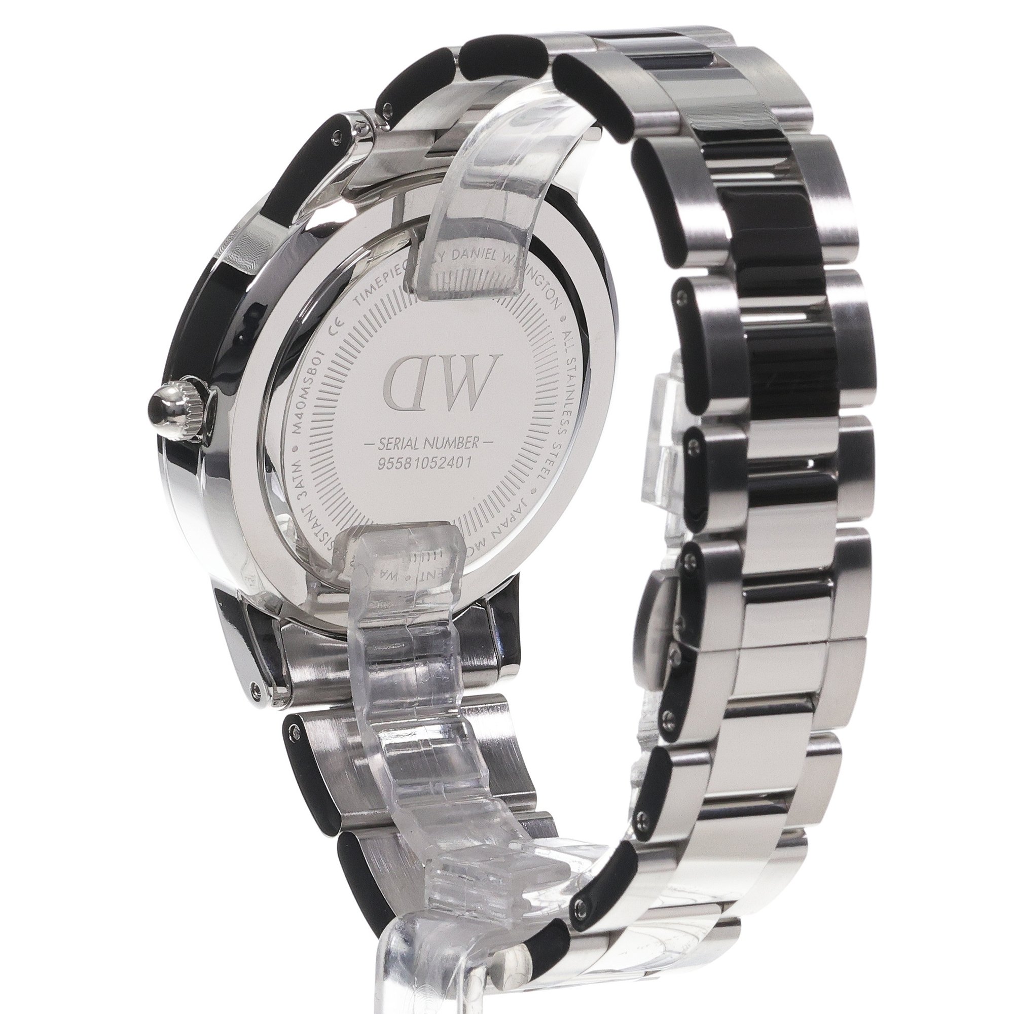 Daniel Wellington DW00100342 Iconic Iconic Link Black 40mm zegarek damski klasyczny mineralne - miniatura 4