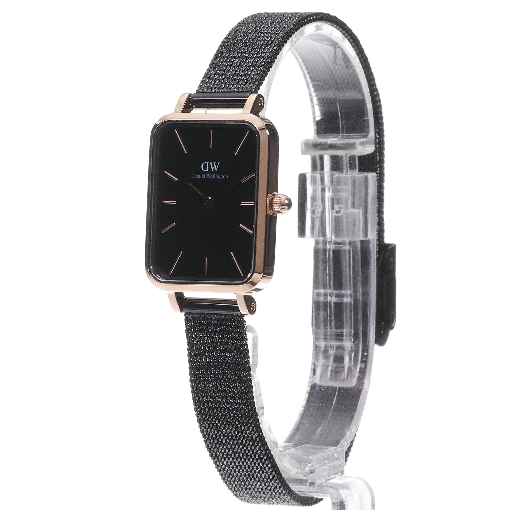 Daniel Wellington DW00100433 Quadro Pressed Ashfield Rose Gold 20mm Quadro klasyczny zegarek różowe złoto - miniatura 2