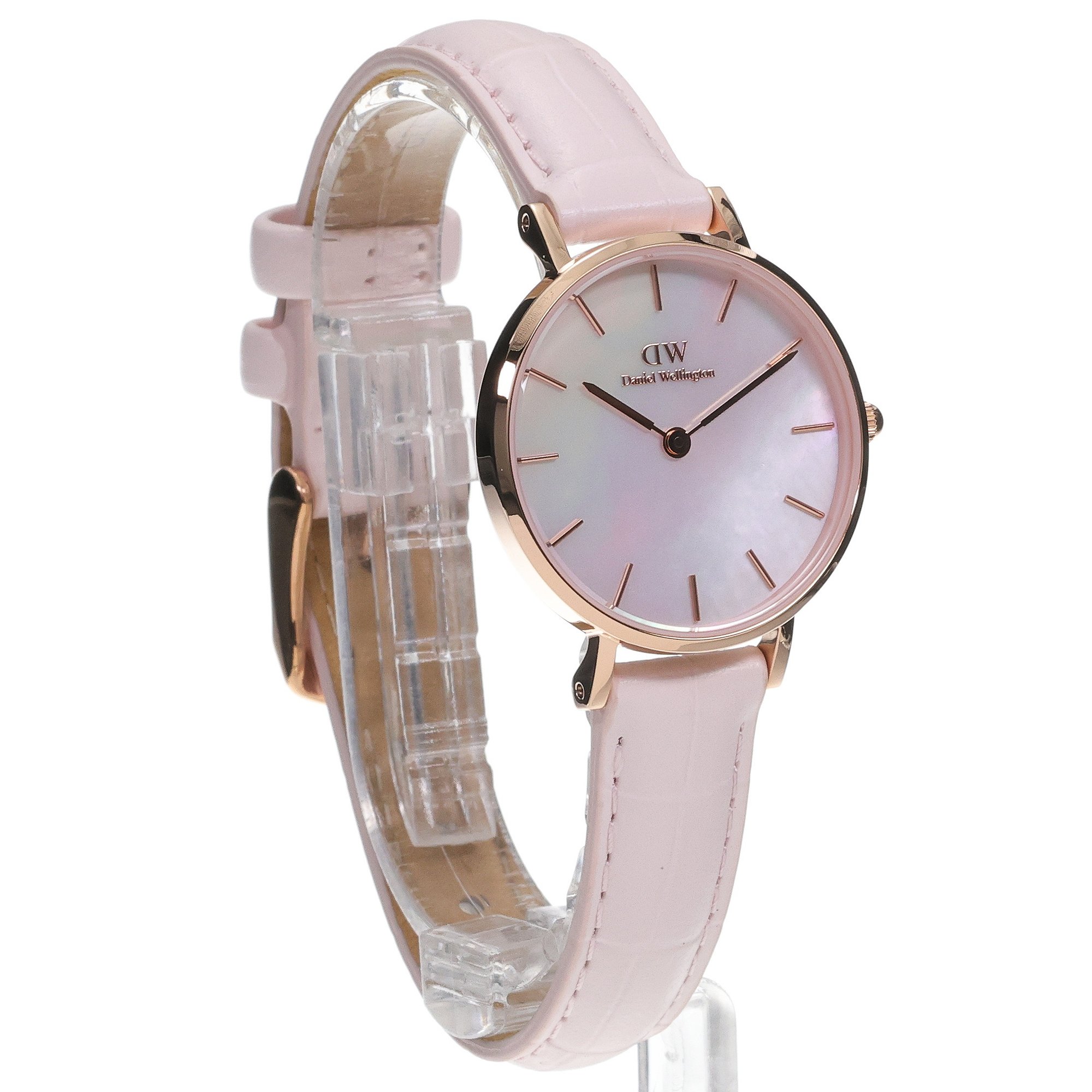 Daniel Wellington DW00100511 zegarek różowe złoto klasyczny Petite pasek - miniatura 3
