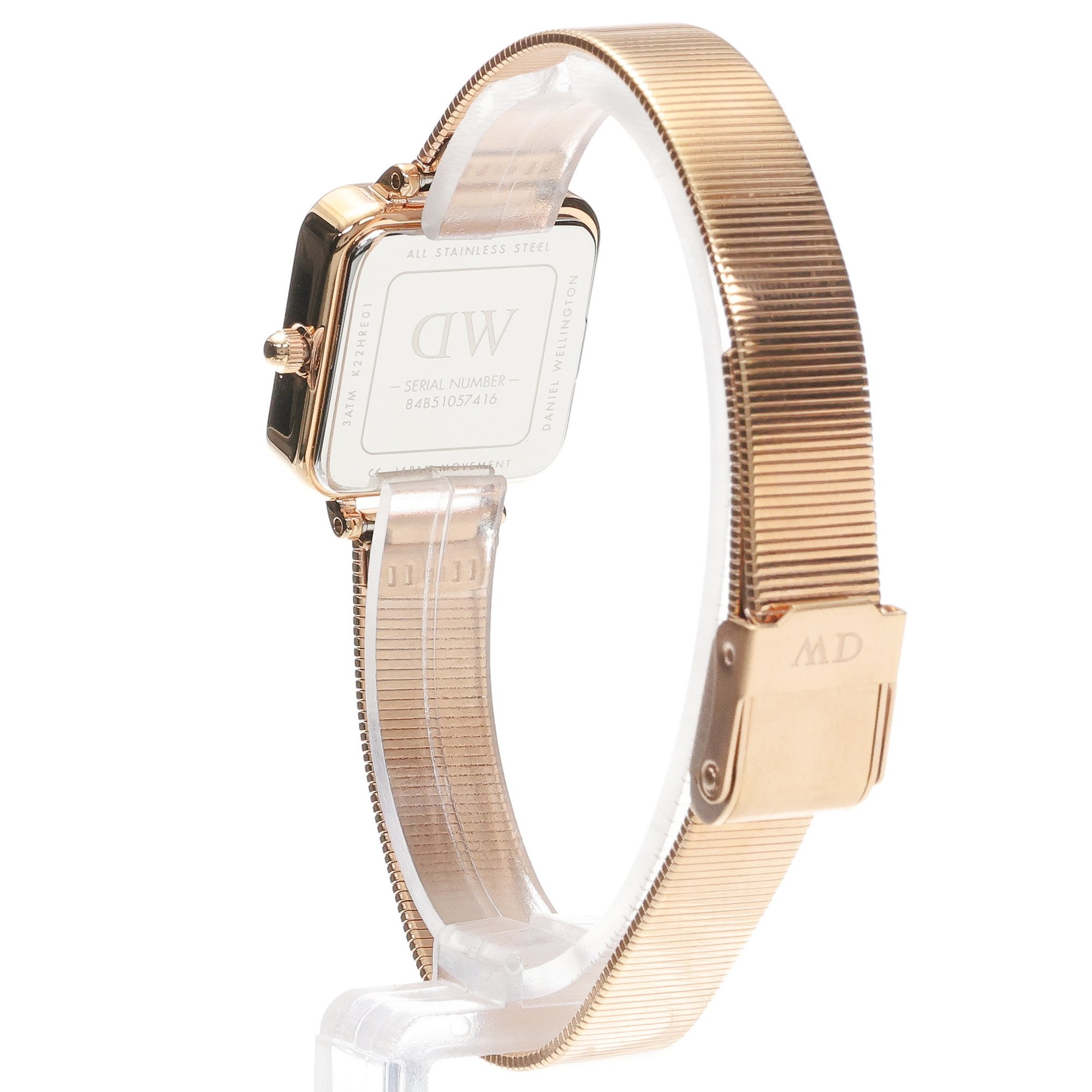 Daniel Wellington DW00100520 Quadro Quadro Studio Rose Gold Emerald 22mm zegarek damski klasyczny mineralne - miniatura 4