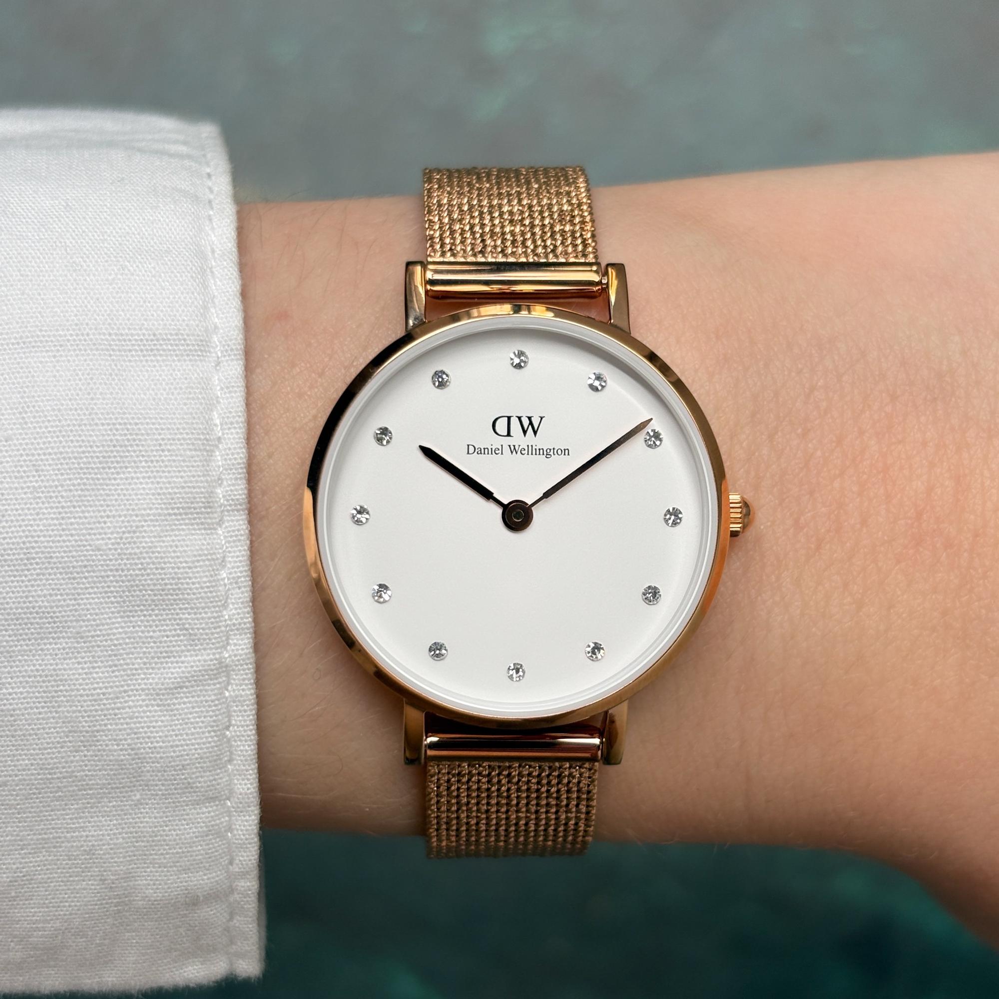 Daniel Wellington DW00100528 Petite Petite Lumine Pressed Melrose 28mm zegarek damski klasyczny mineralne - miniatura 8