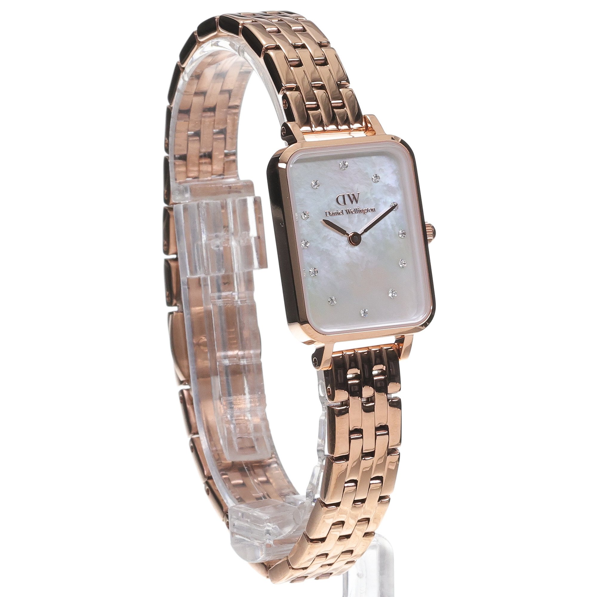 Daniel Wellington DW00100620 zegarek różowe złoto Quadro bransoleta - miniatura 3