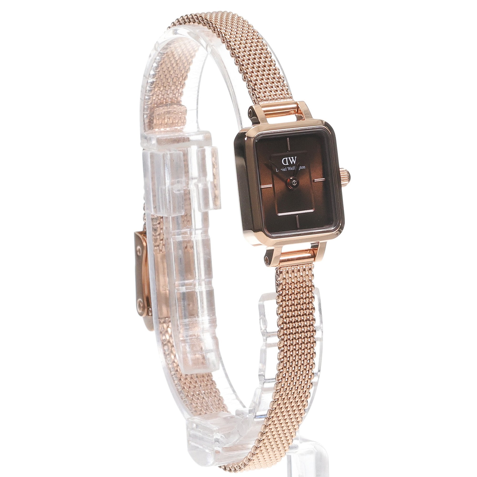 Daniel Wellington DW00100649 zegarek różowe złoto klasyczny Quadro bransoleta - miniatura 3