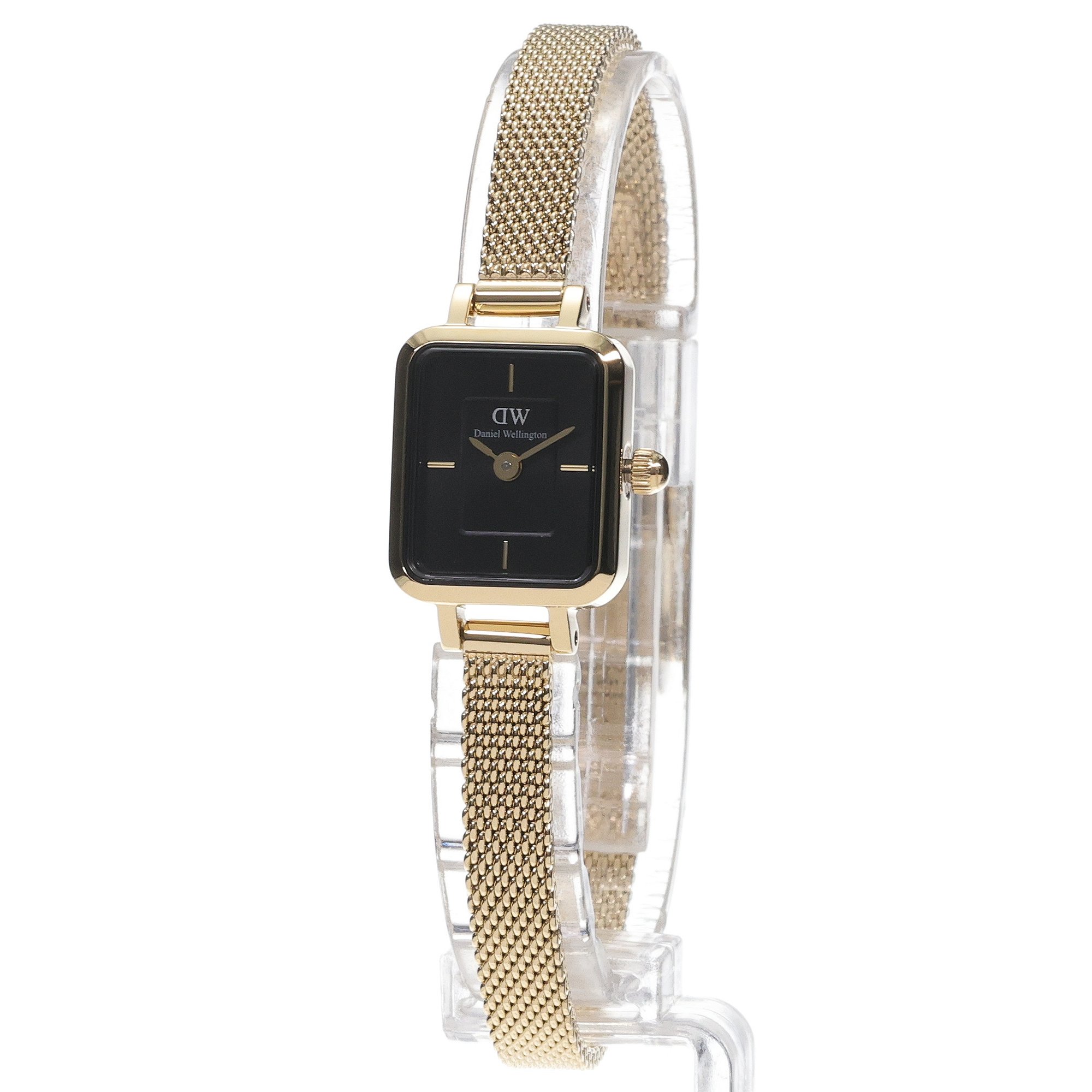 Daniel Wellington DW00100652 Quadro Quadro Mini Evergold Onyx 18 mm zegarek damski klasyczny mineralne - miniatura 2