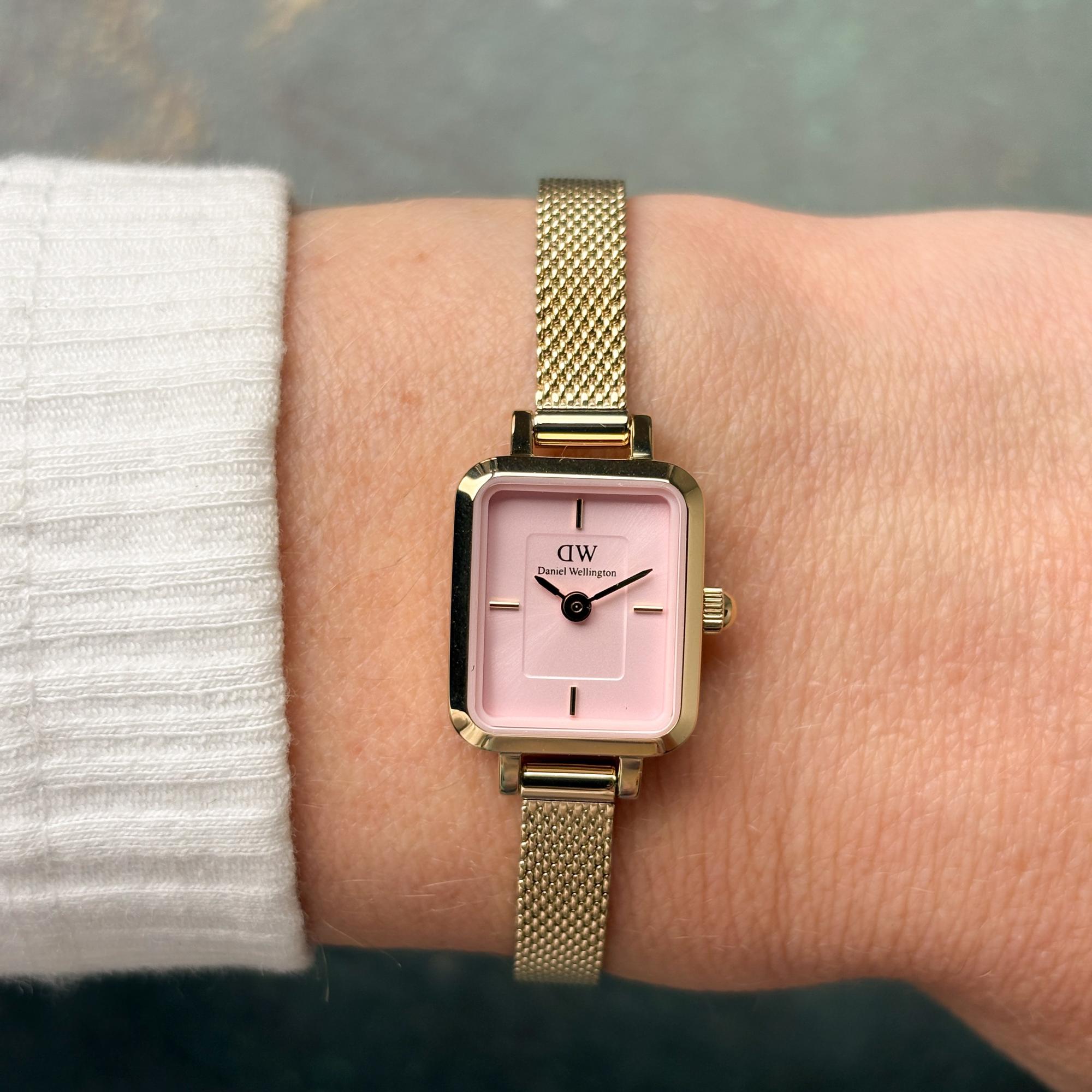 Daniel Wellington DW00100655 Quadro Mini Evergold Blush 18 mm Quadro zegarek złoty - miniatura 9