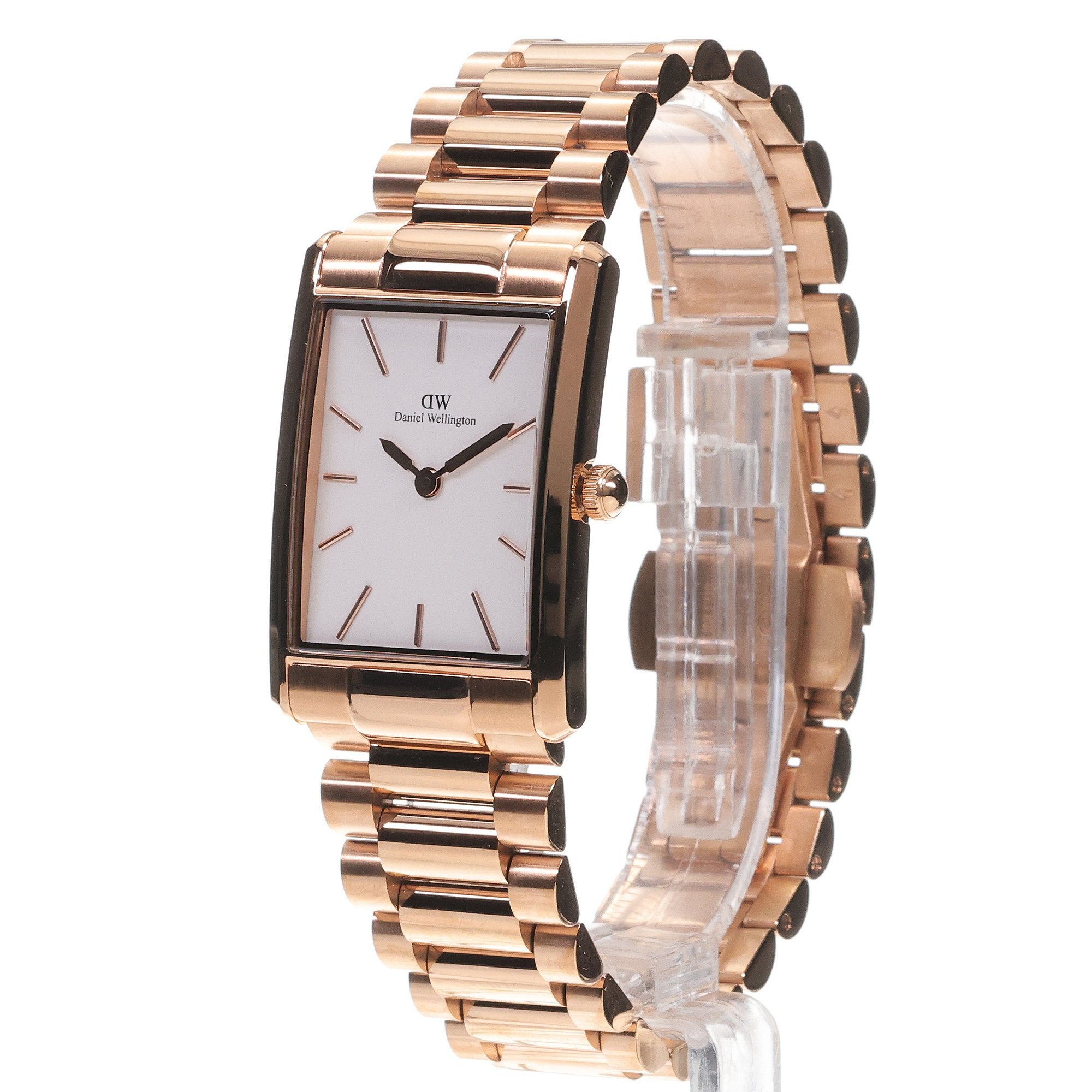 Daniel Wellington DW00100702 Bound 9-Link Rose Gold 24mm Bound klasyczny zegarek różowe złoto - miniatura 2