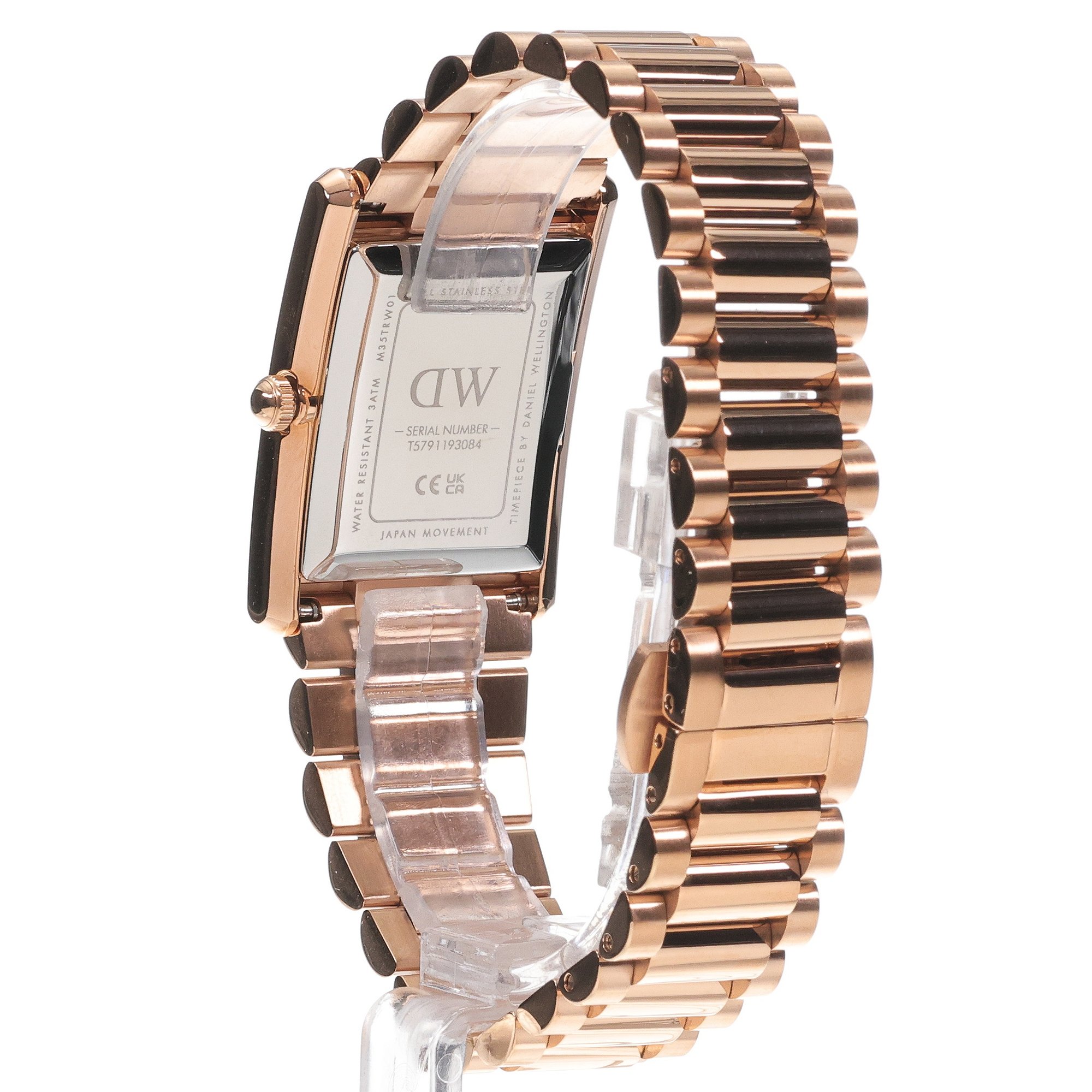 Daniel Wellington DW00100702 Bound Bound 9-Link Rose Gold 24mm zegarek damski klasyczny mineralne - miniatura 4
