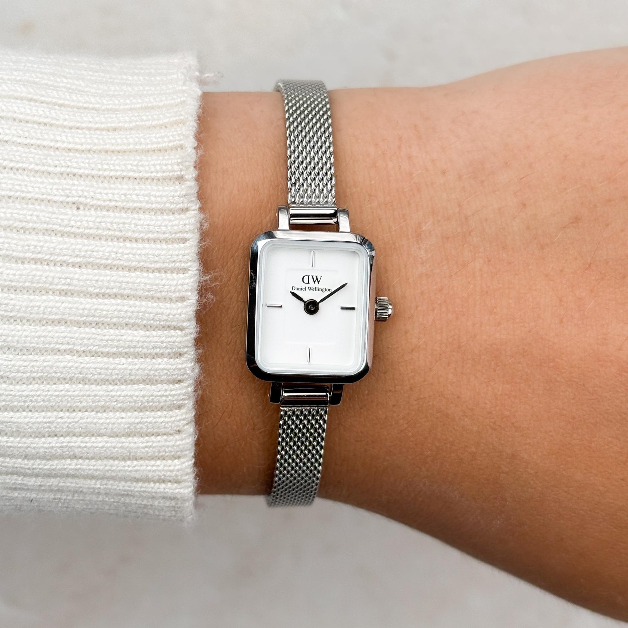 Daniel Wellington DW00100726 Quadro Mini Sterling 15mm Quadro fashion-modowy zegarek srebrny - miniatura 9