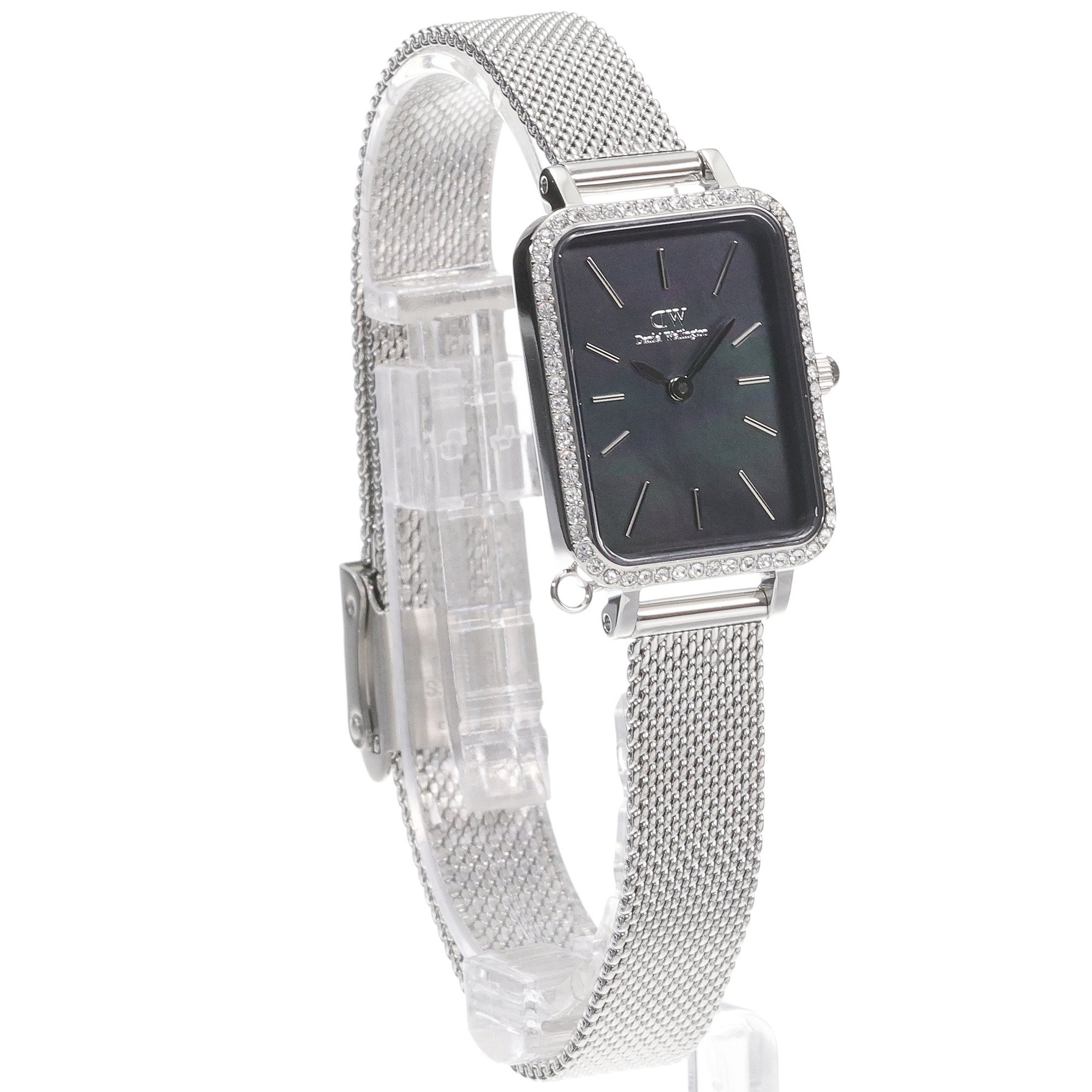 Daniel Wellington DW00100747 Quadro Quadro Crystal Zodiac Stainless Steel 20mm zegarek damski elegancki mineralne - miniatura 3
