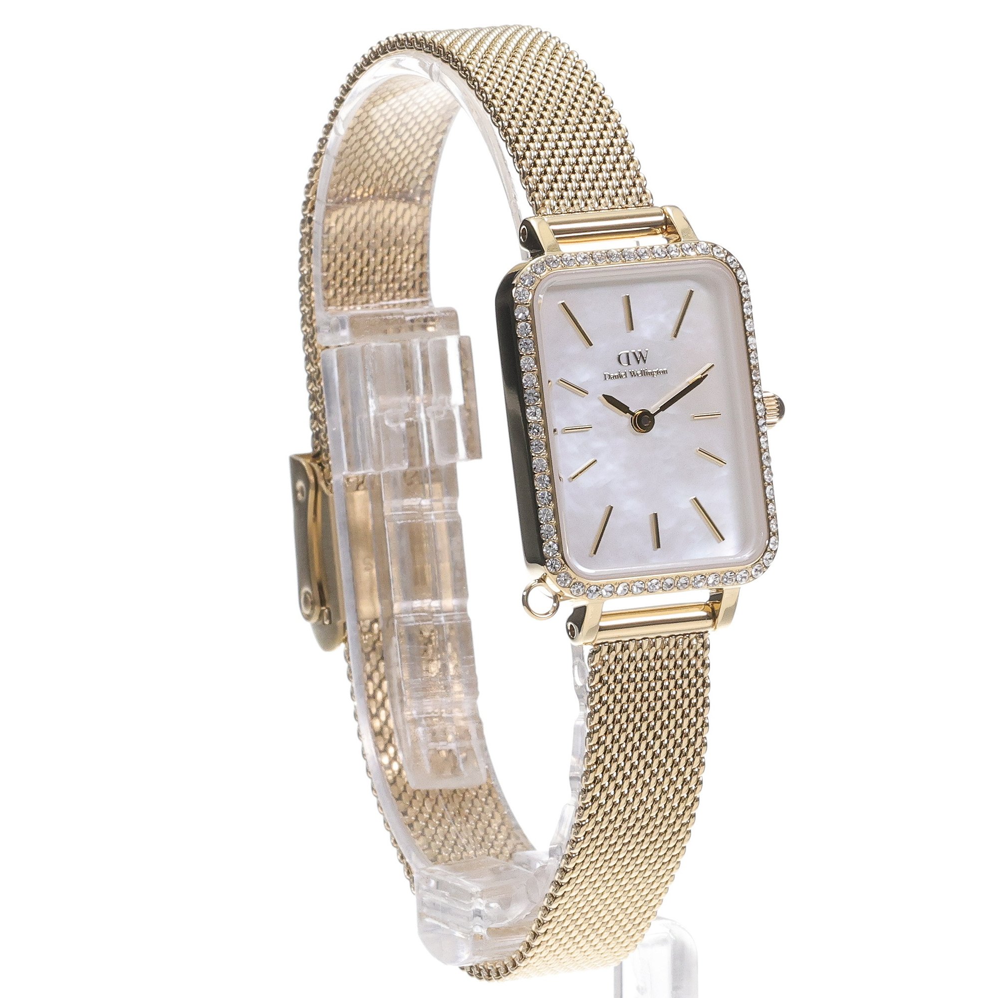Daniel Wellington DW00100749 Quadro Quadro Crystal Zodiac Gold Stainless Steel 20mm zegarek damski elegancki mineralne - miniatura 3