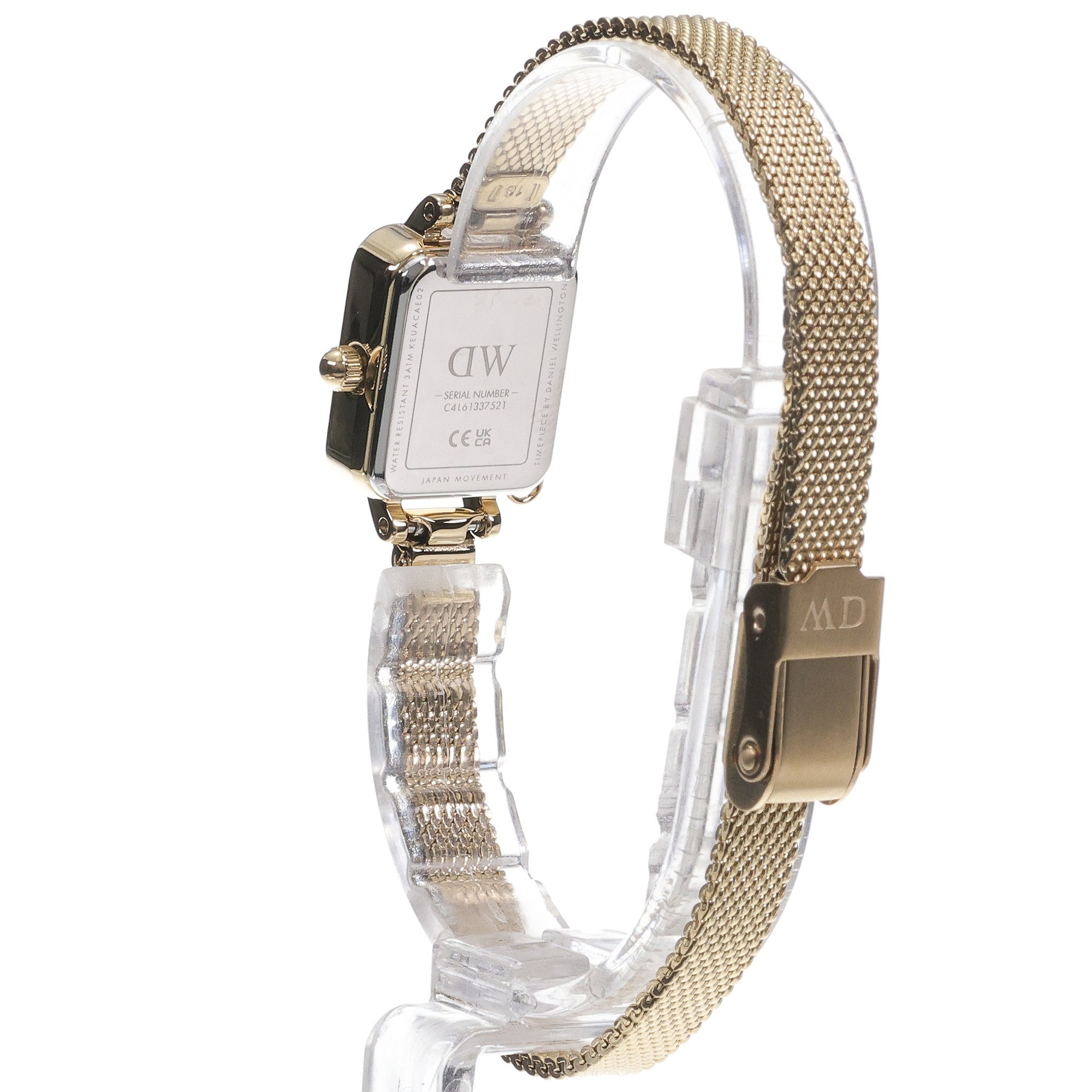 Daniel Wellington DW00100752 Quadro Mini Crystal Zodiac Gold Stainless Steel 15mm Quadro biżuteryjny zegarek złoty - miniatura 4