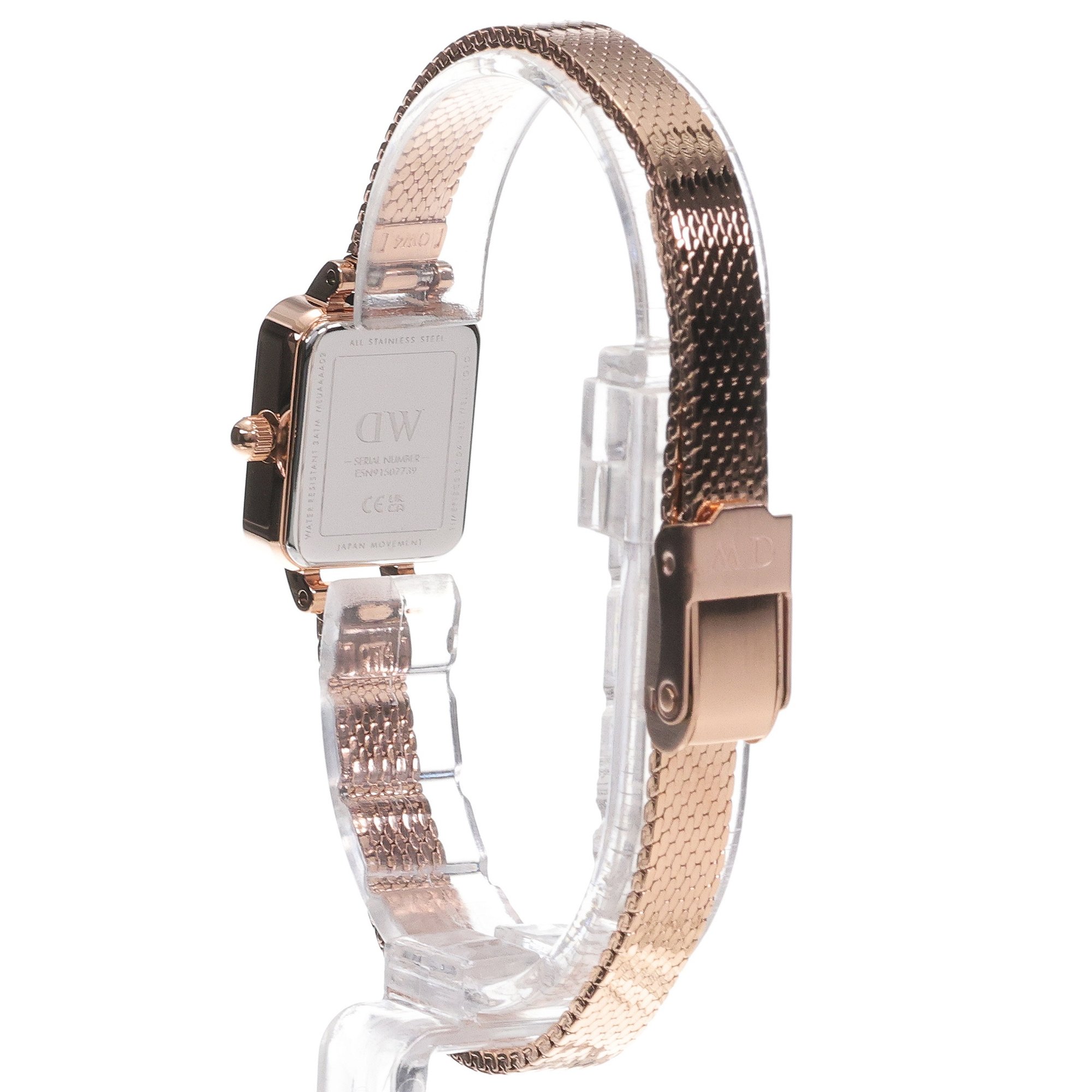 Daniel Wellington DW00100799 Quadro Quadro Mini Reflection Rose Gold zegarek damski klasyczny mineralne - miniatura 4