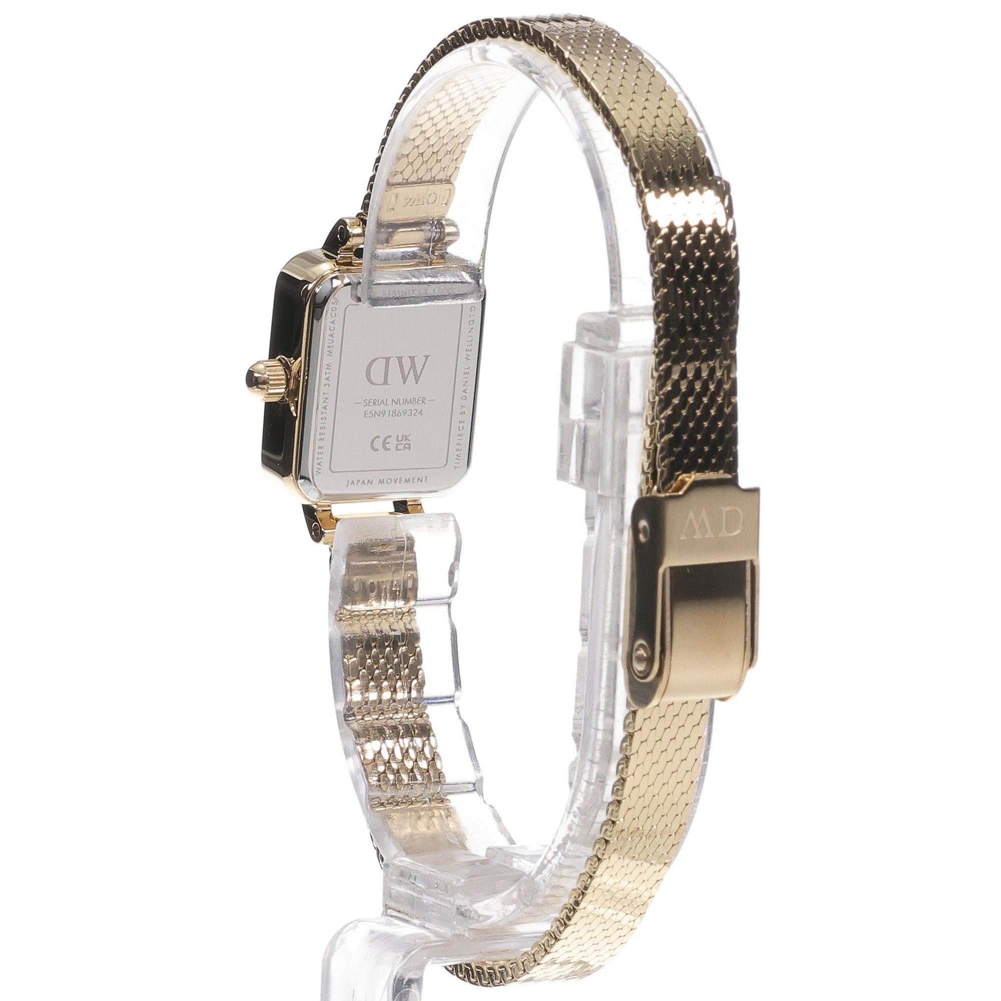 Daniel Wellington DW00100801 Quadro Quadro Mini Reflection Gold zegarek damski klasyczny mineralne - miniatura 4