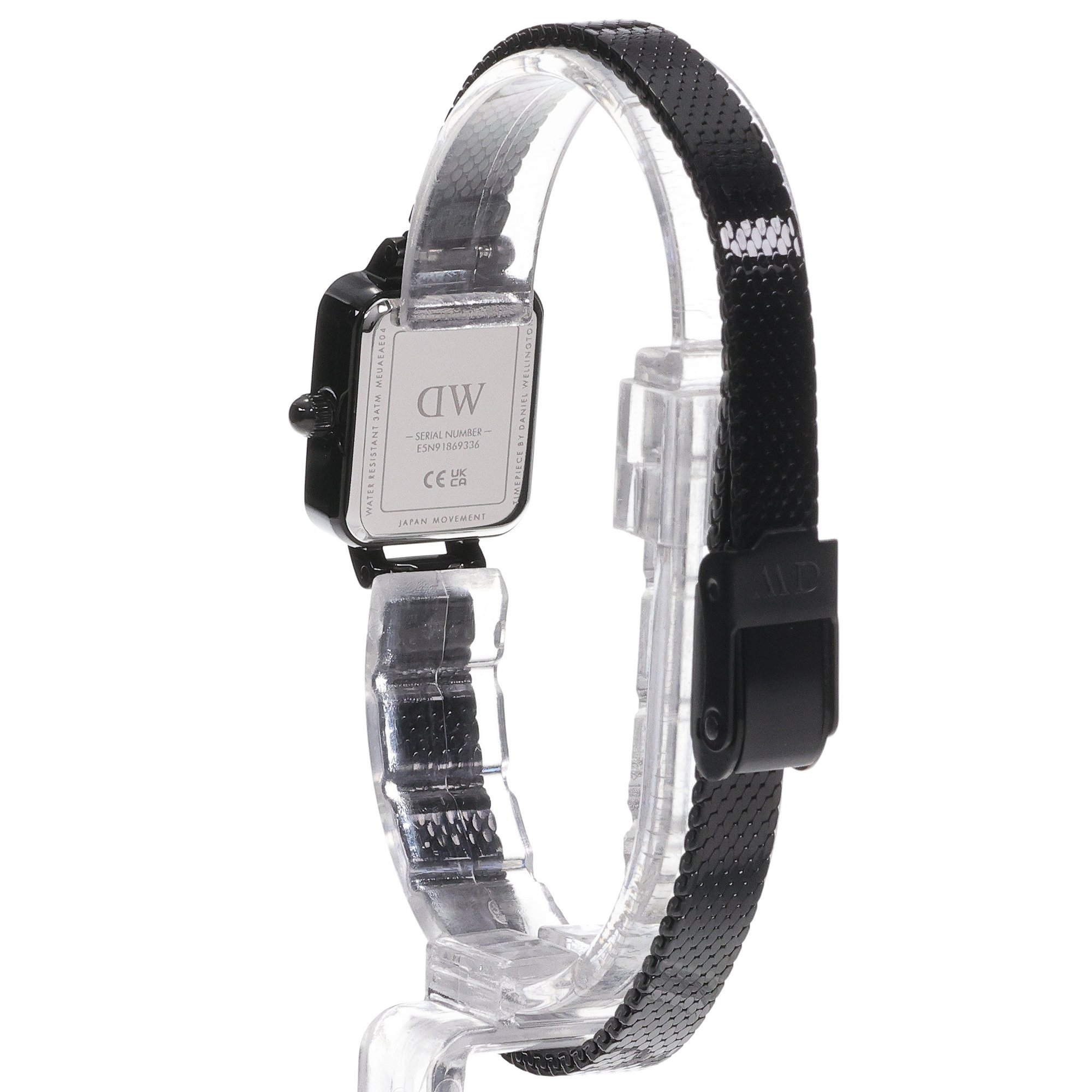 Daniel Wellington DW00100802 Quadro Quadro Mini Reflection Black zegarek damski klasyczny mineralne - miniatura 4