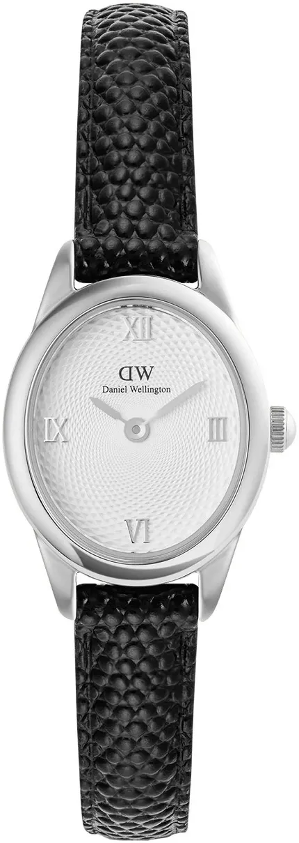 Daniel Wellington DW00100887 Ophelia Mini Black Lizard White Guilloche Silver - zdjęcie 1