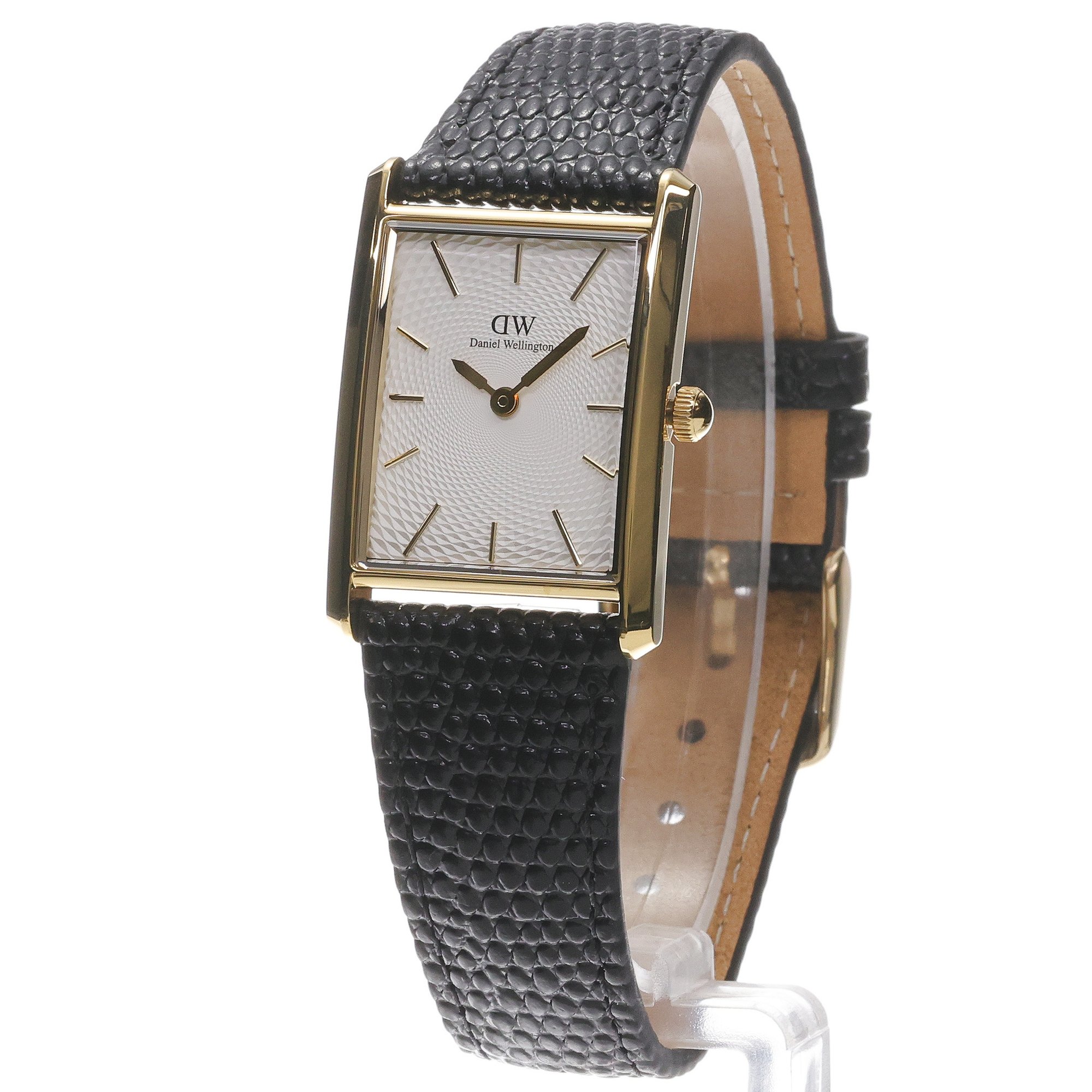 Daniel Wellington DW00100899 Męskie Bound Black Lizard Guilloche Gold zegarek męski klasyczny mineralne - miniatura 2