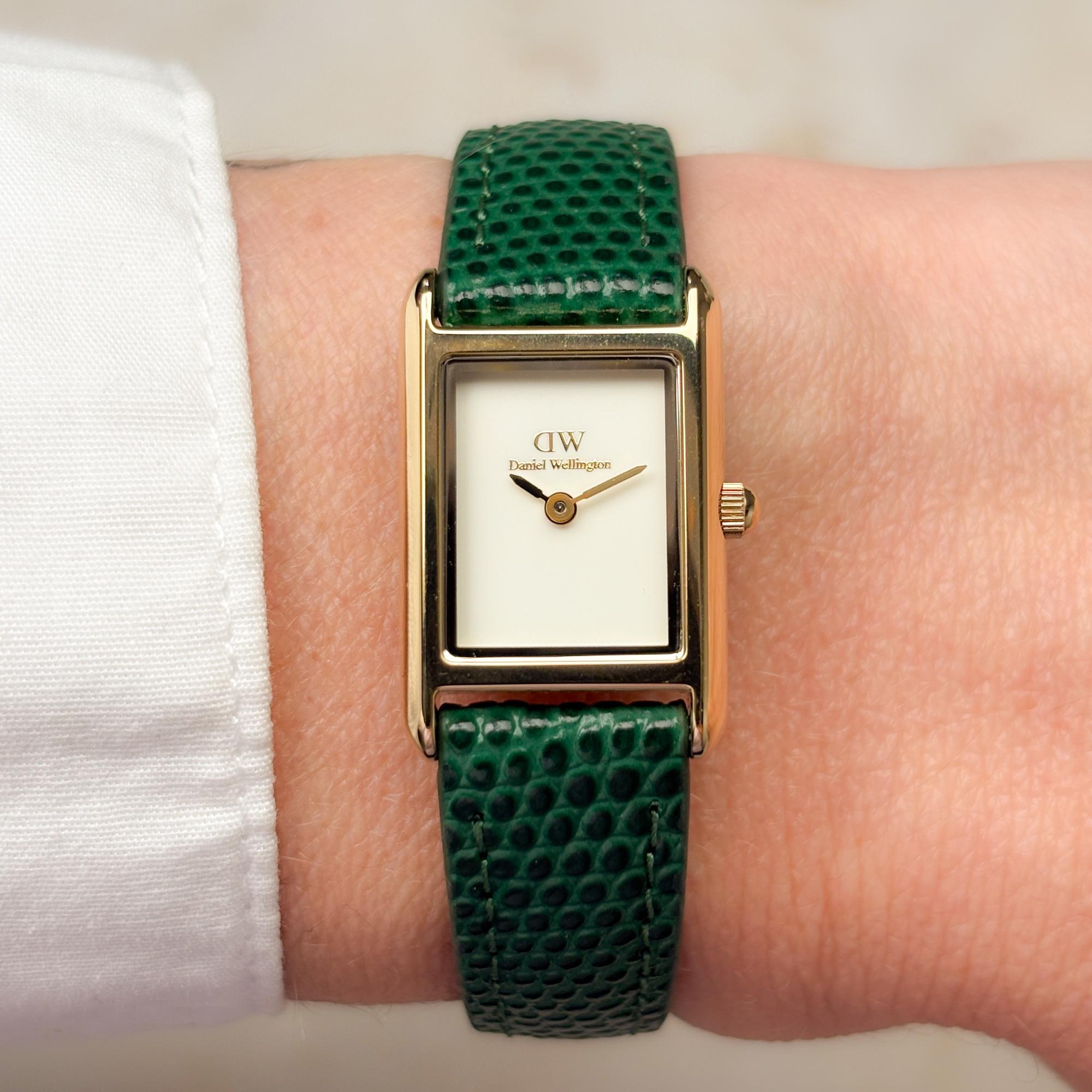 Daniel Wellington DW00100906 Bound Mini Green Lizard Gold Damskie klasyczny zegarek złoty - miniatura 9