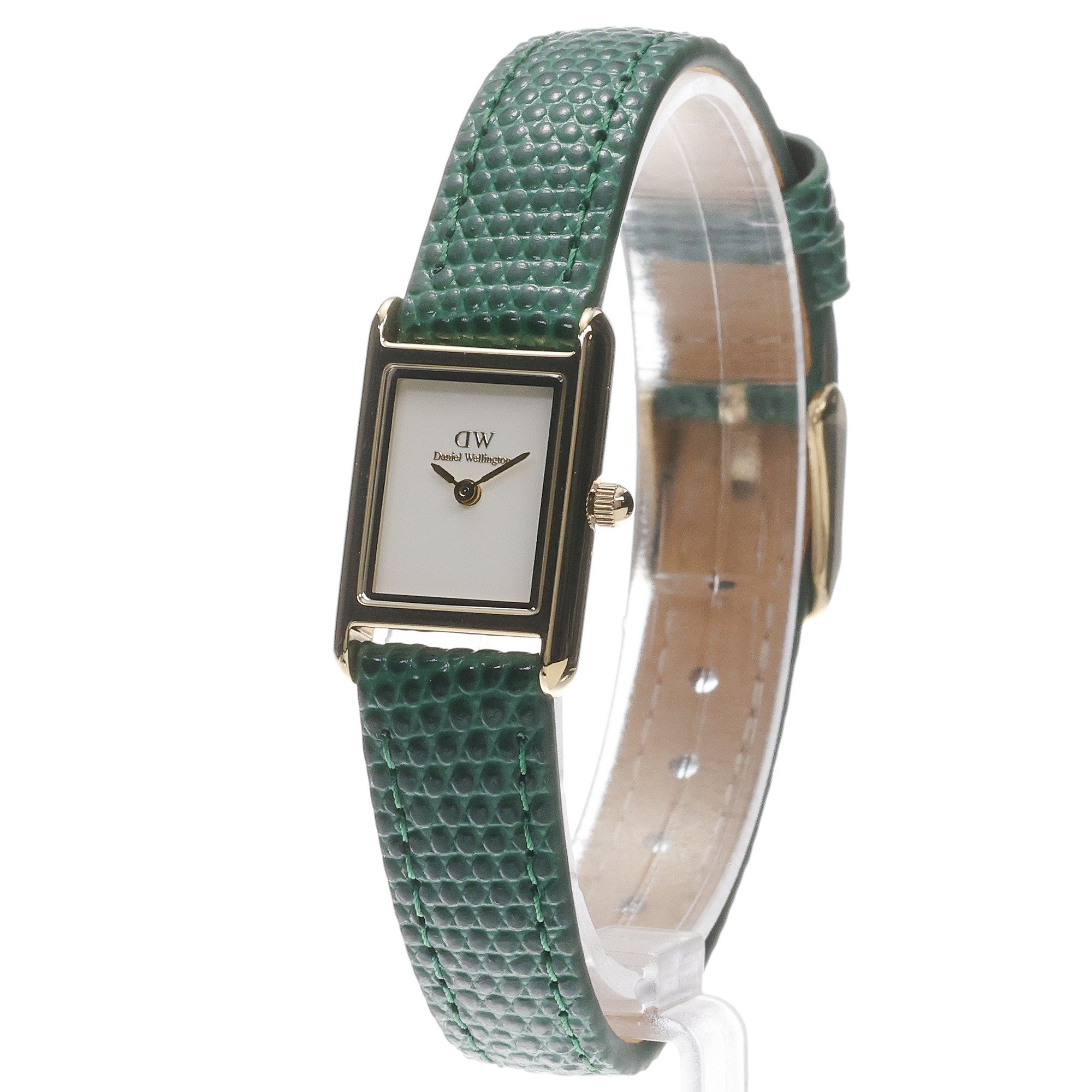 Daniel Wellington DW00100906 Damskie Bound Mini Green Lizard Gold zegarek damski klasyczny mineralne - miniatura 2