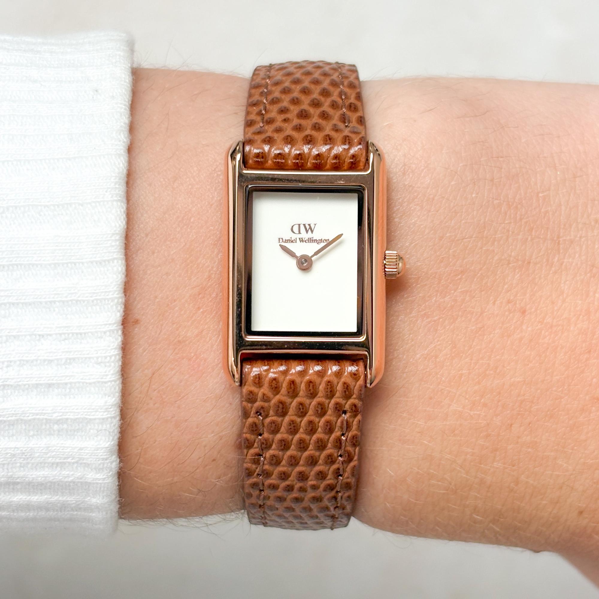 Daniel Wellington DW00100909 Bound Mini Light Brown Lizard Rose Gold Damskie klasyczny zegarek różowe złoto - miniatura 9