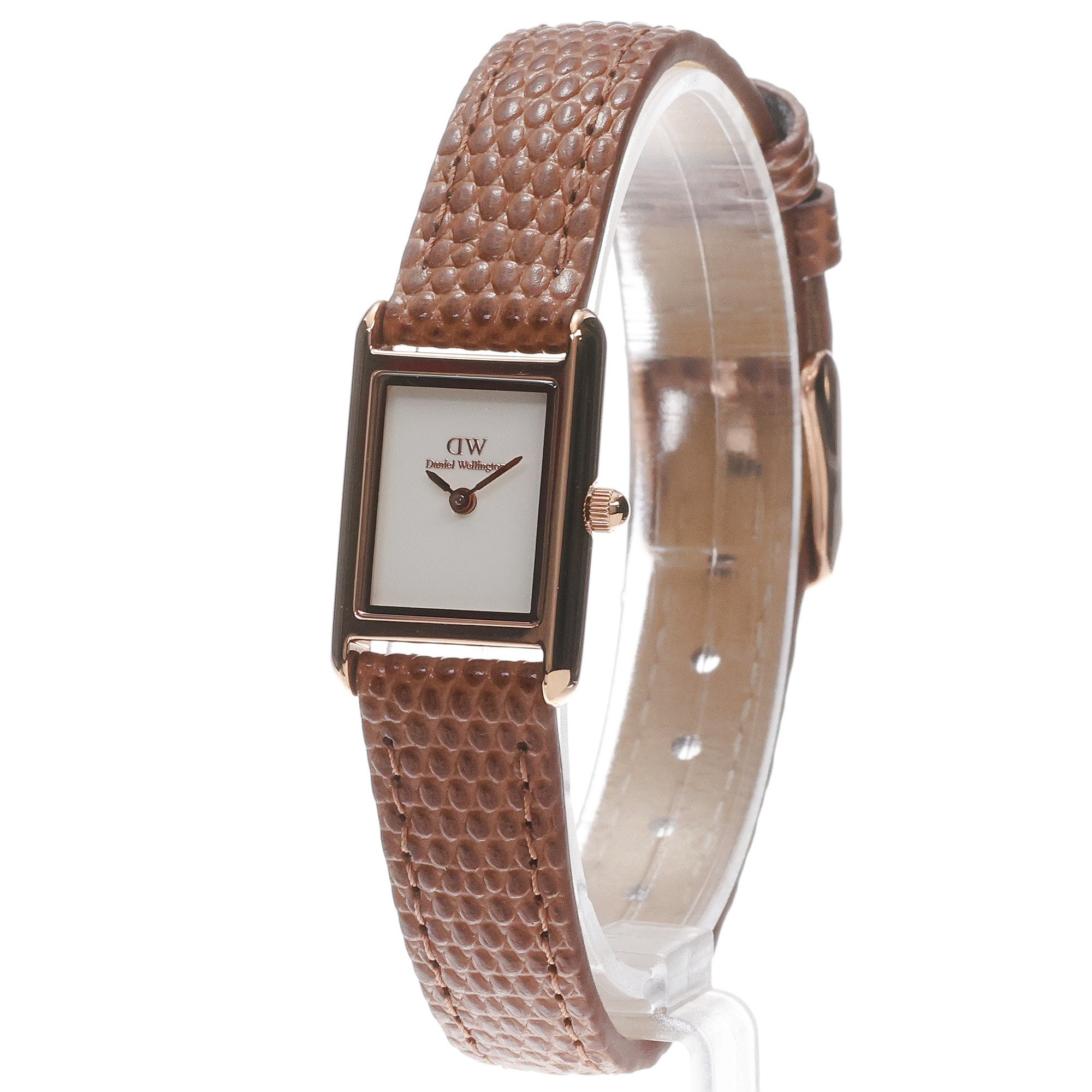 Daniel Wellington DW00100909 Damskie Bound Mini Light Brown Lizard Rose Gold zegarek damski klasyczny mineralne - miniatura 2