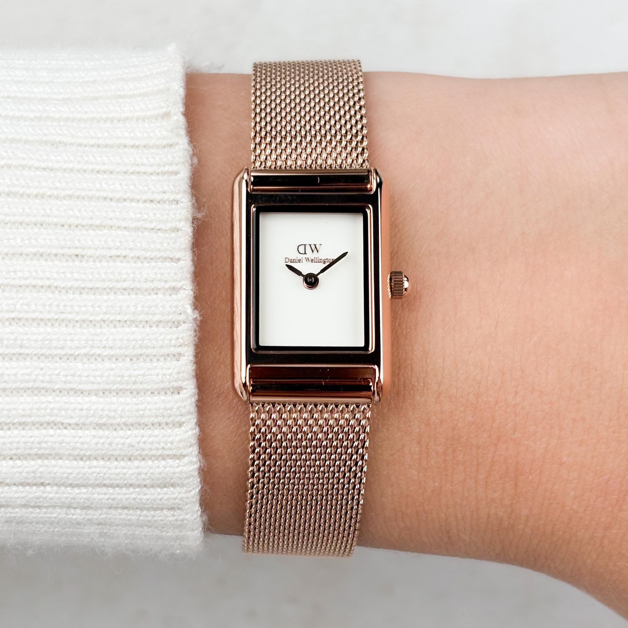 Daniel Wellington DW00100929 Bound Mini Melrose Damskie klasyczny zegarek różowe złoto - miniatura 9