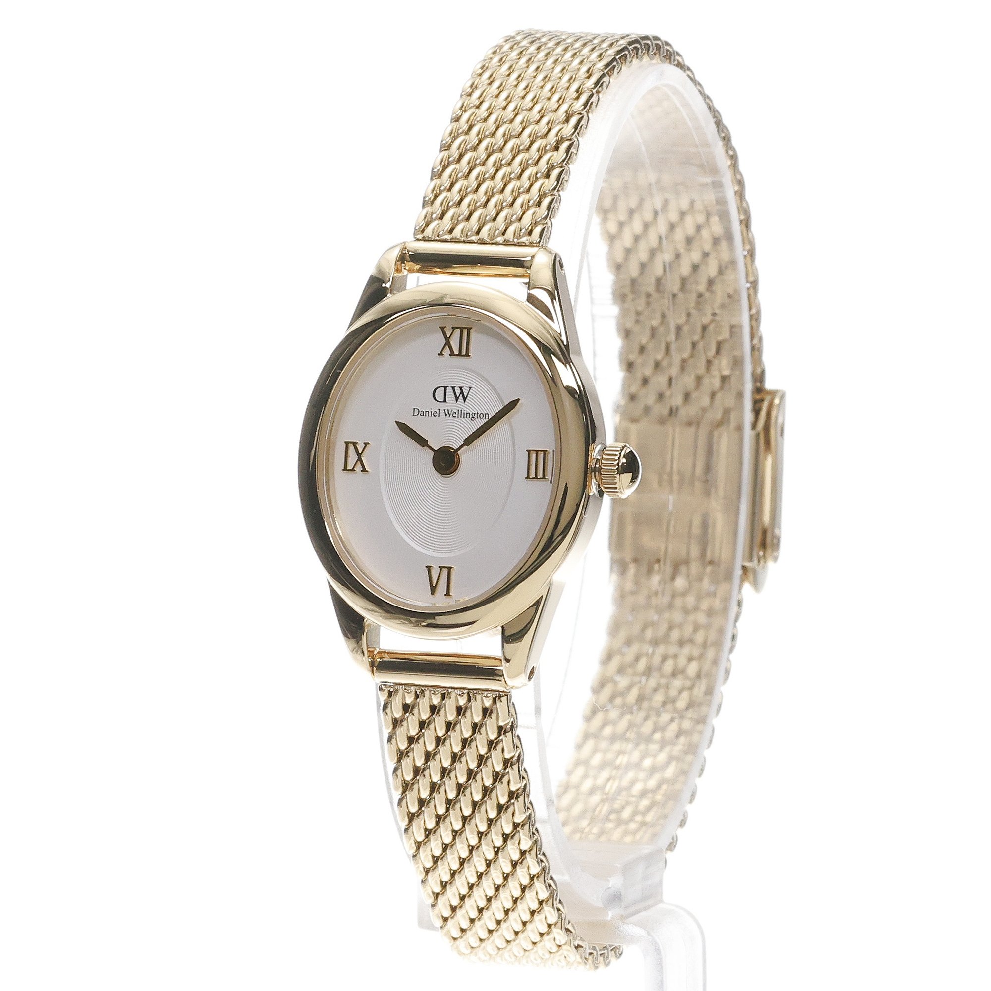 Daniel Wellington DW00100939 Ophelia Mini Mesh White Gold Damskie fashion-modowy zegarek złoty - miniatura 2