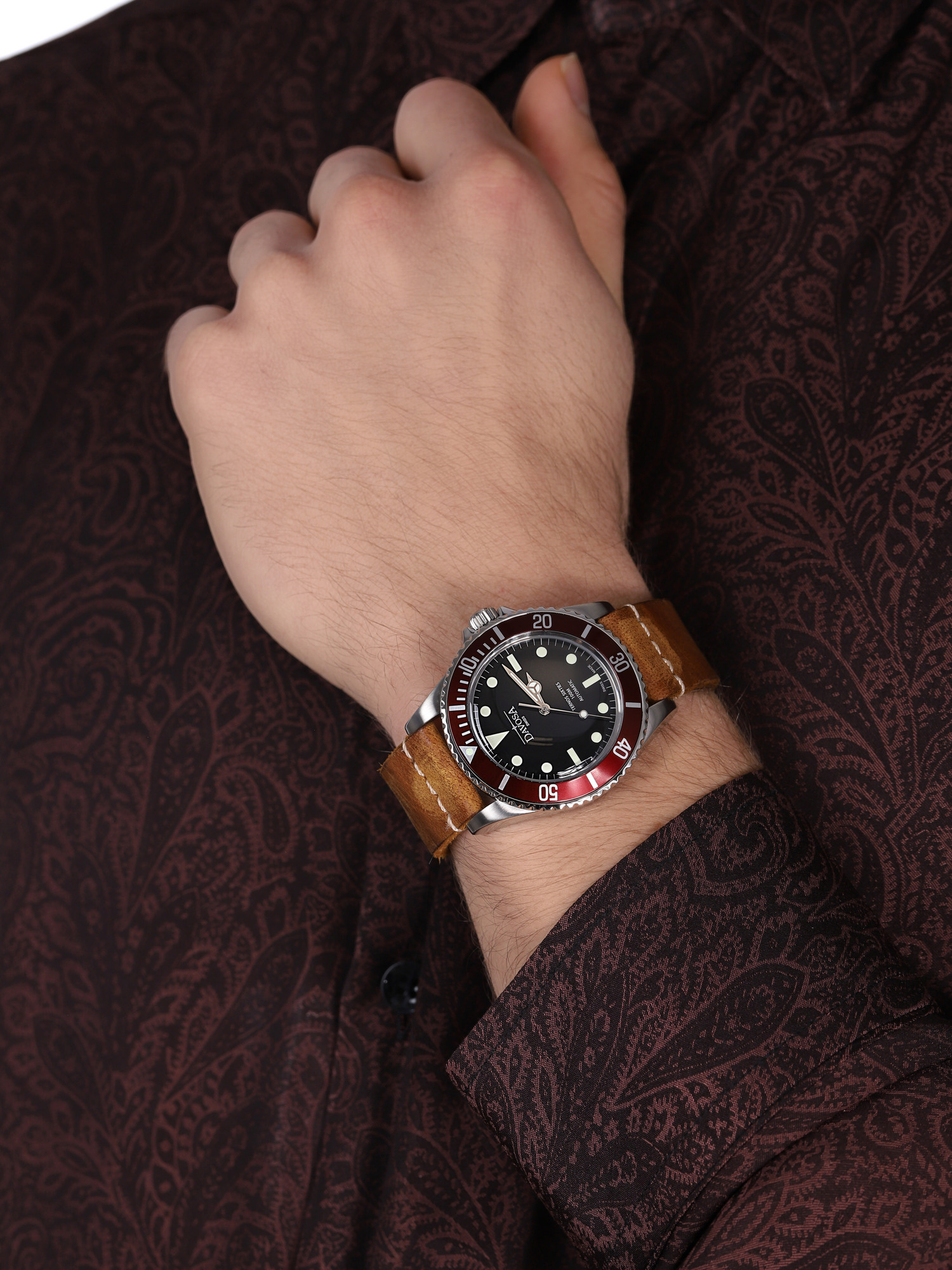 Davosa 161.525.65 TERNOS SIXTIES AUTOMATIC zegarek klasyczny Diving - miniatura 3