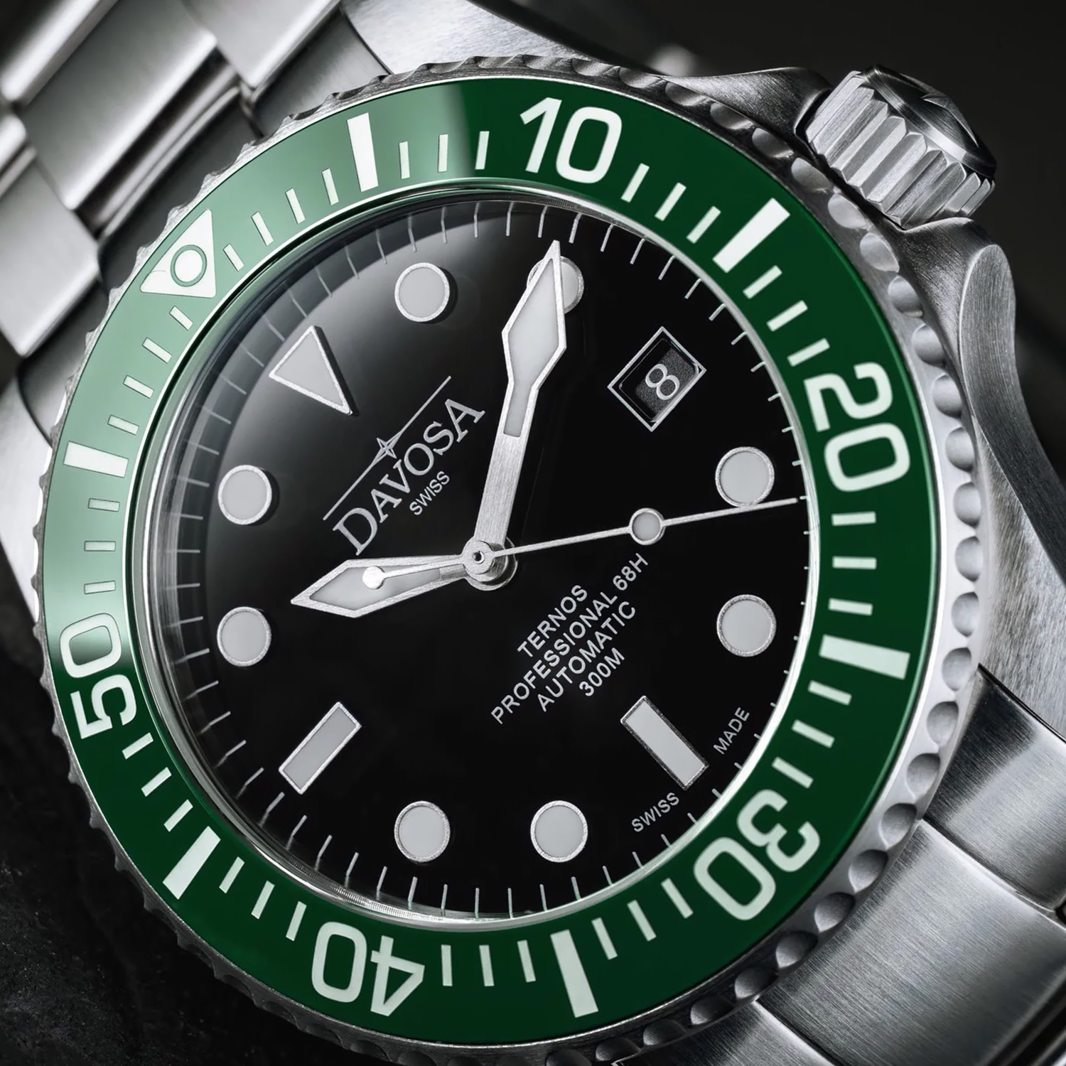 Davosa 16153870 TERNOS PROFESSIONAL 68H Diving klasyczny zegarek srebrny - miniatura 6