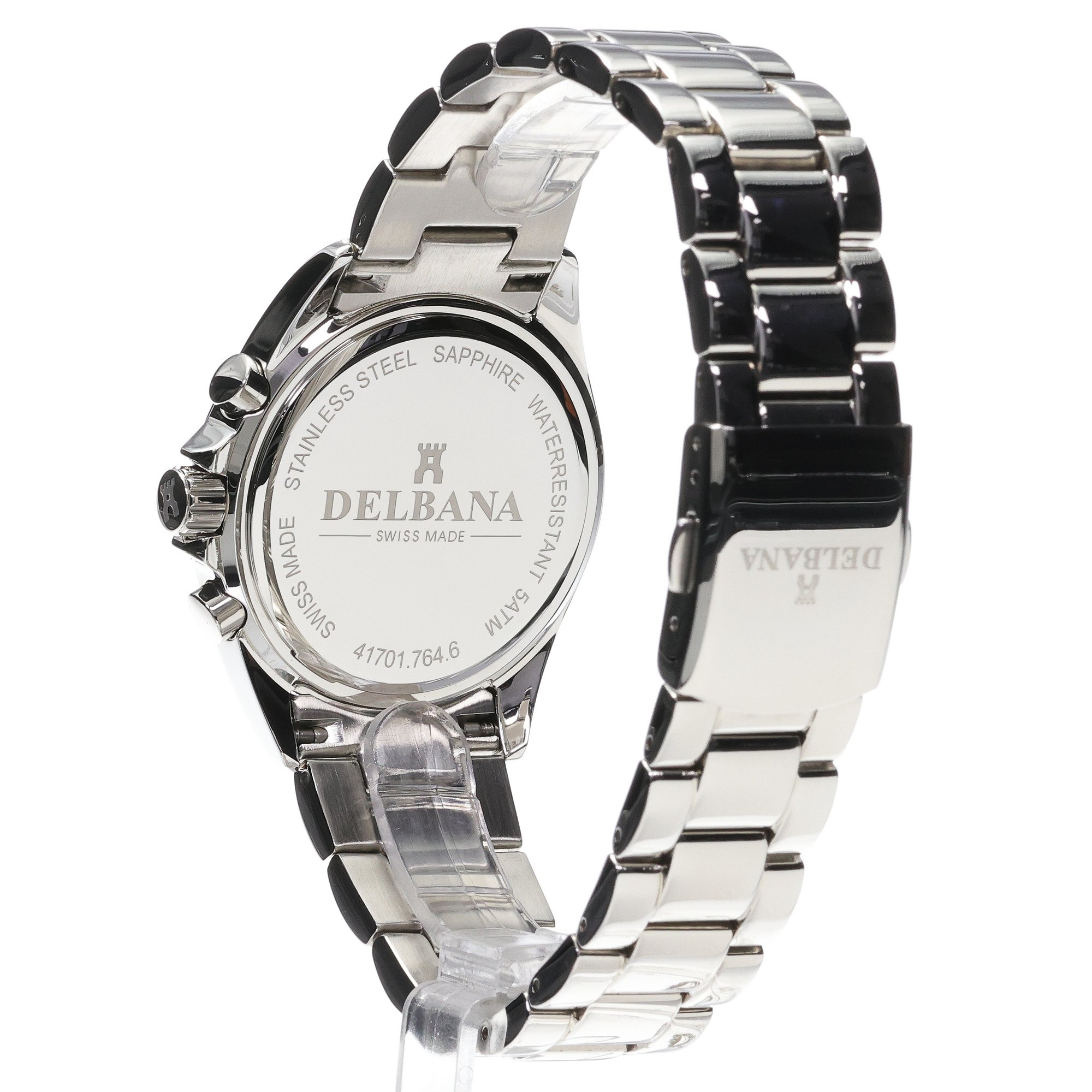 Delbana 417017646041 zegarek srebrny elegancki Ravenna bransoleta - miniatura 4