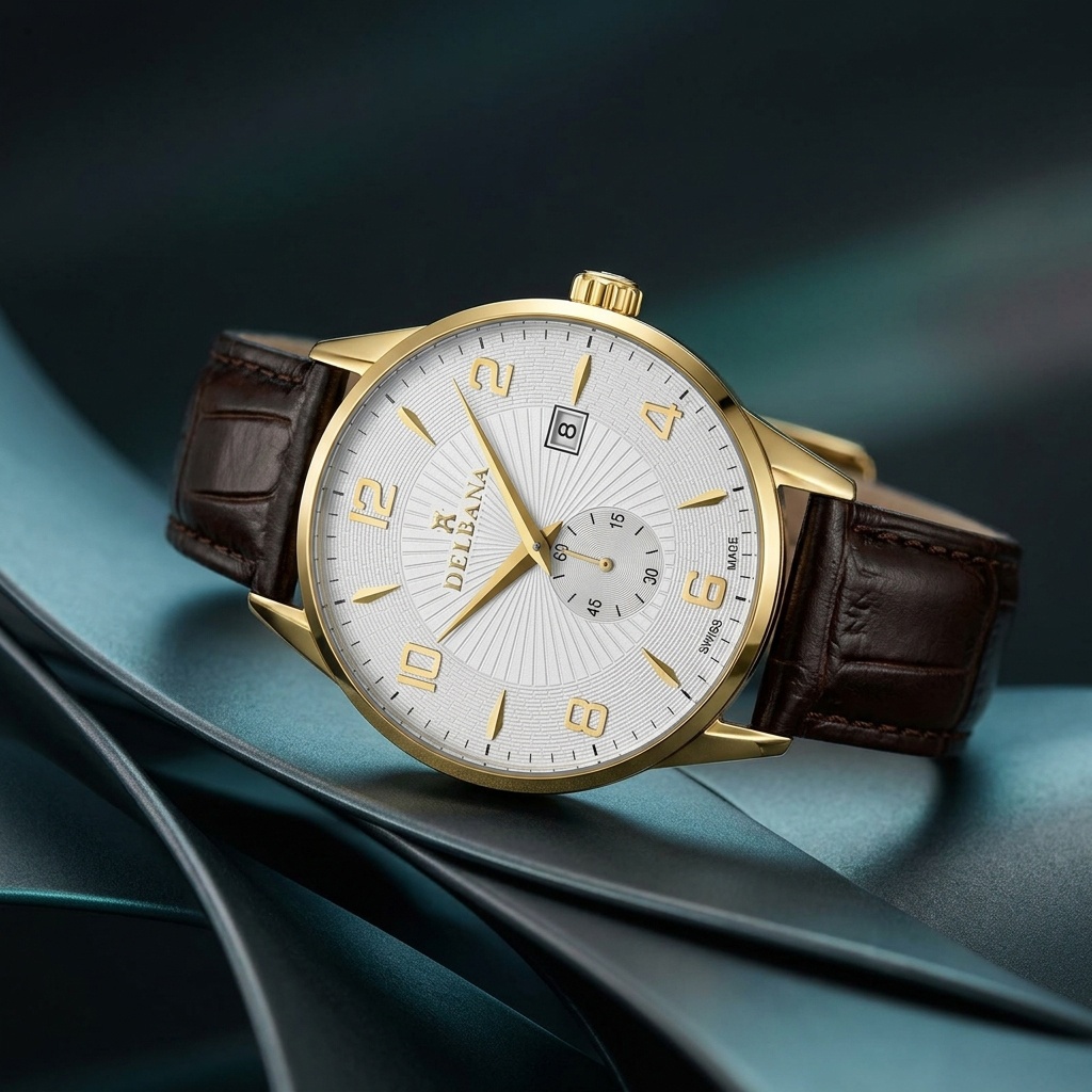 Delbana 426016226064 męski zegarek Retro pasek