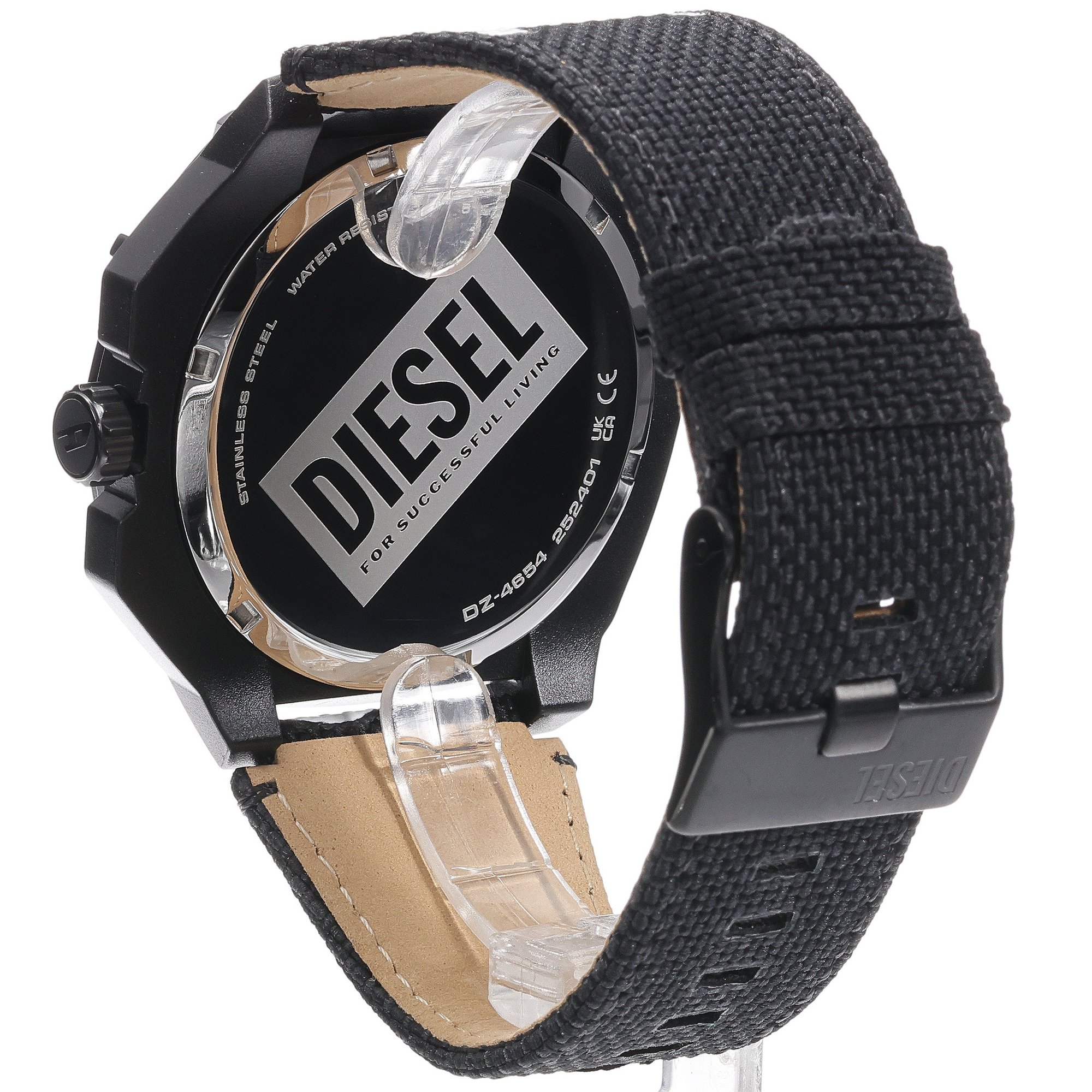 Diesel DZ4654 zegarek czarny klasyczny Framed pasek - miniatura 4