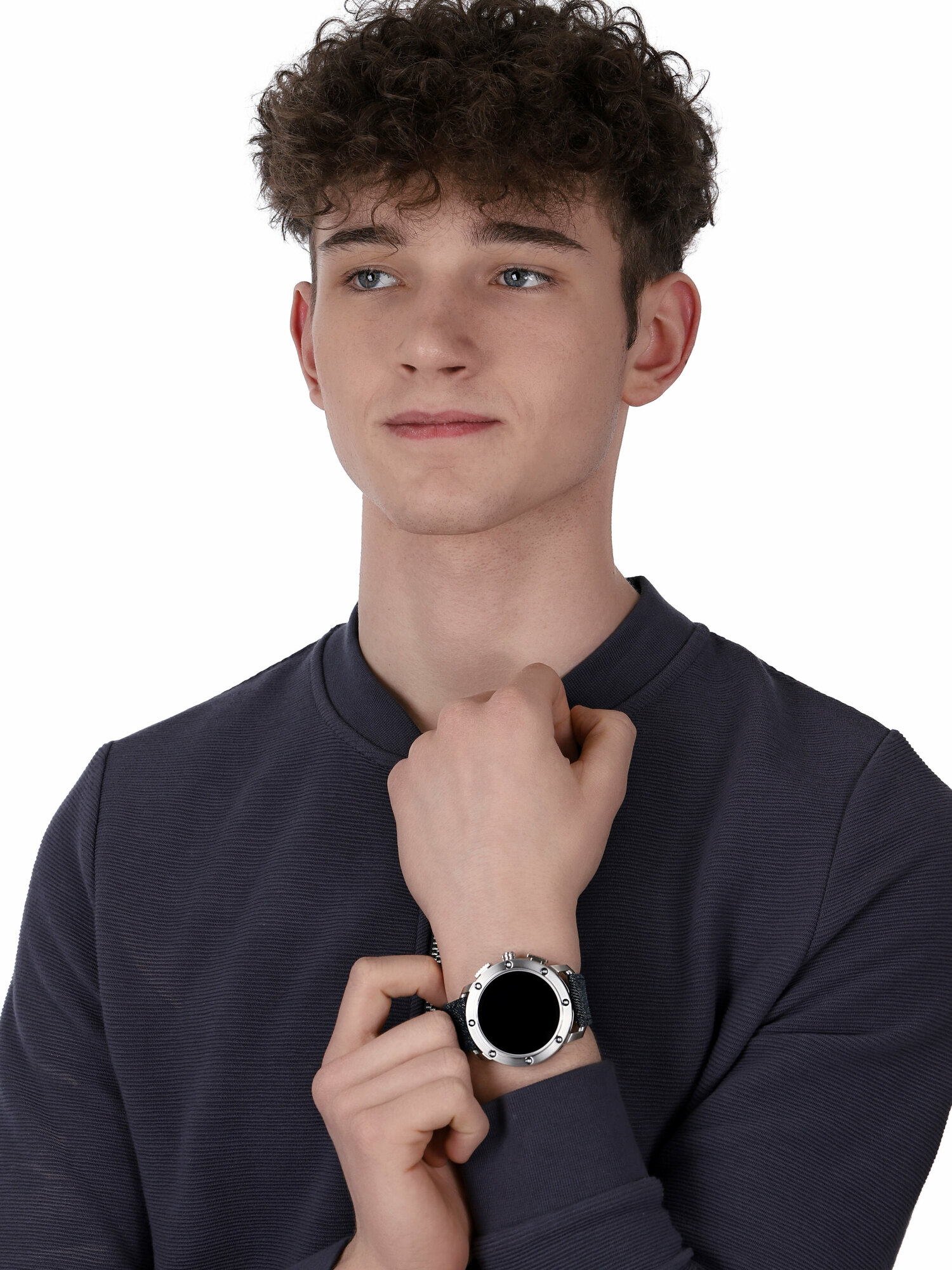 Diesel DZT2015 zegarek srebrny fashion/modowy ON pasek - miniatura 2