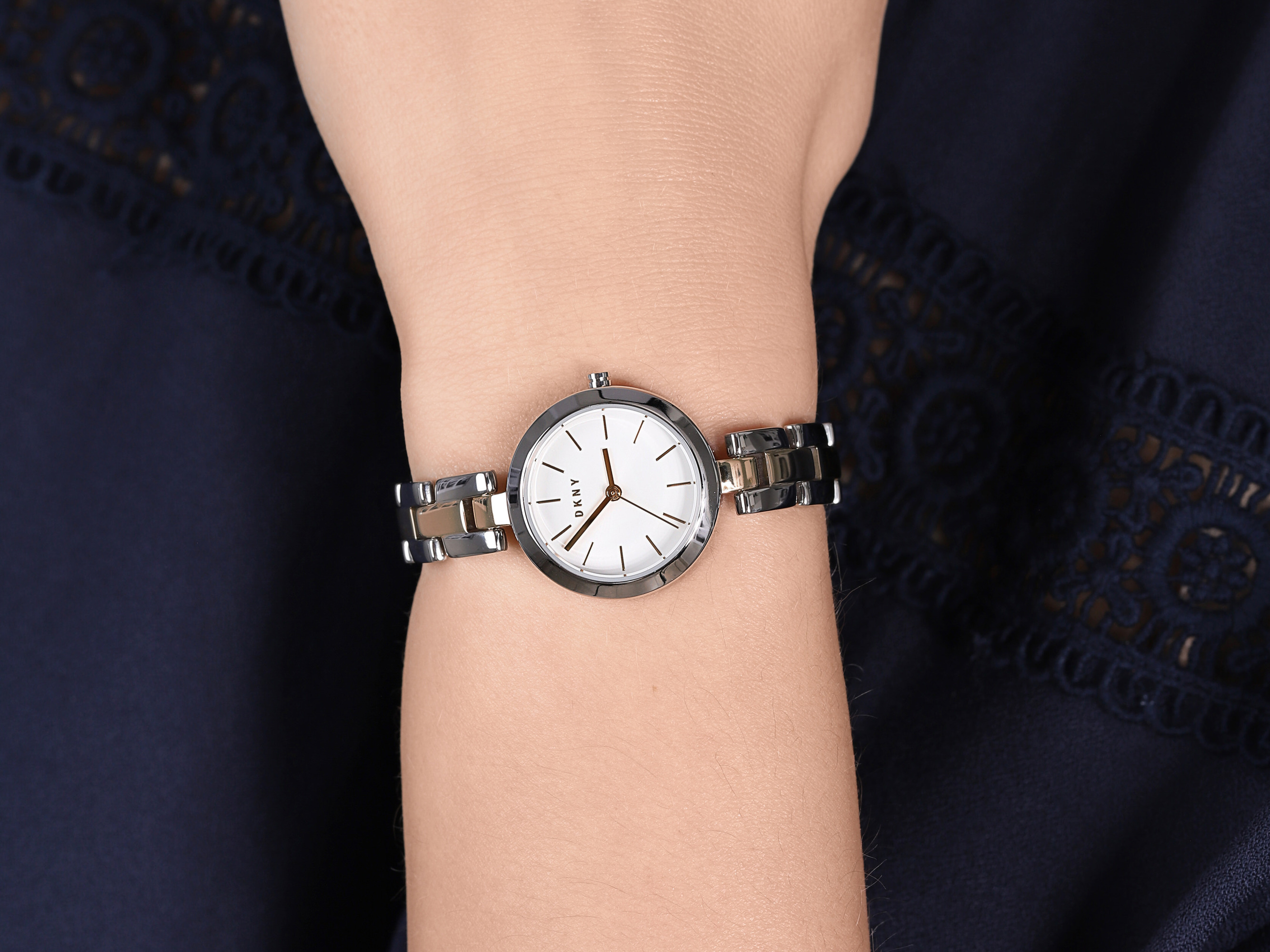 DKNY NY2862 zegarek srebrny klasyczny Bransoleta bransoleta - miniatura 4