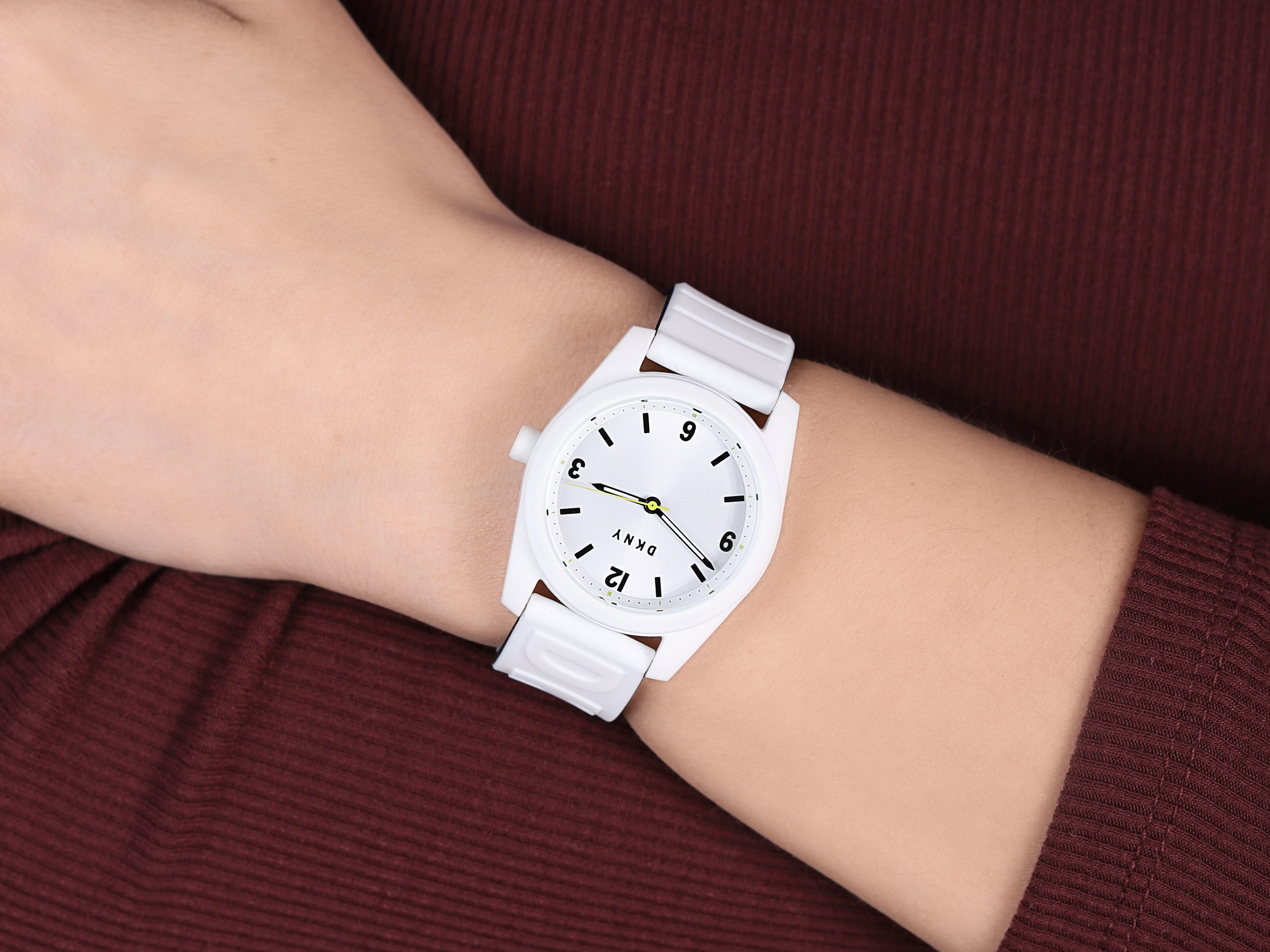 DKNY NY2899 zegarek biały klasyczny Pasek pasek - miniatura 4