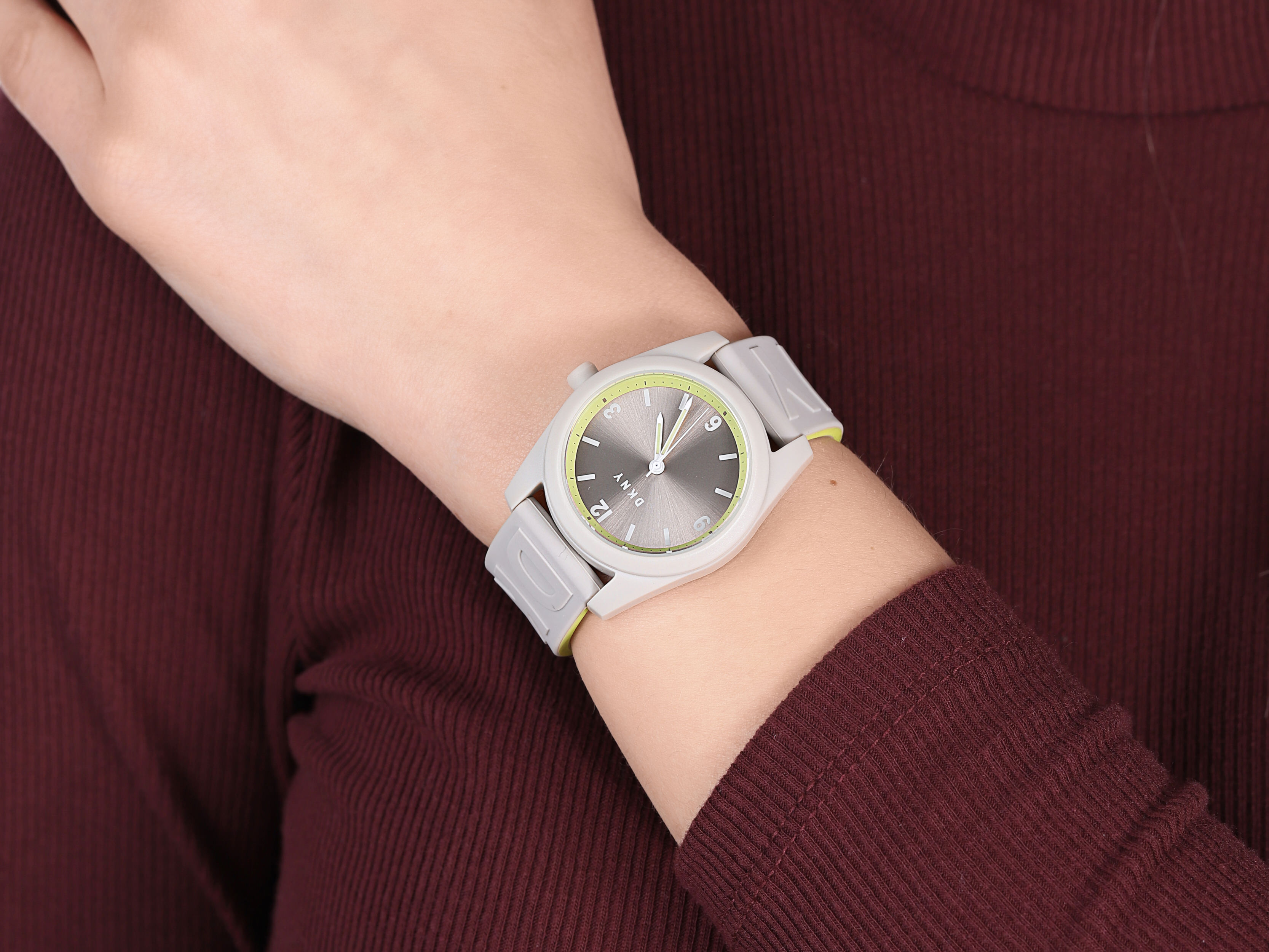 DKNY NY2900 zegarek szary klasyczny Pasek pasek - miniatura 4
