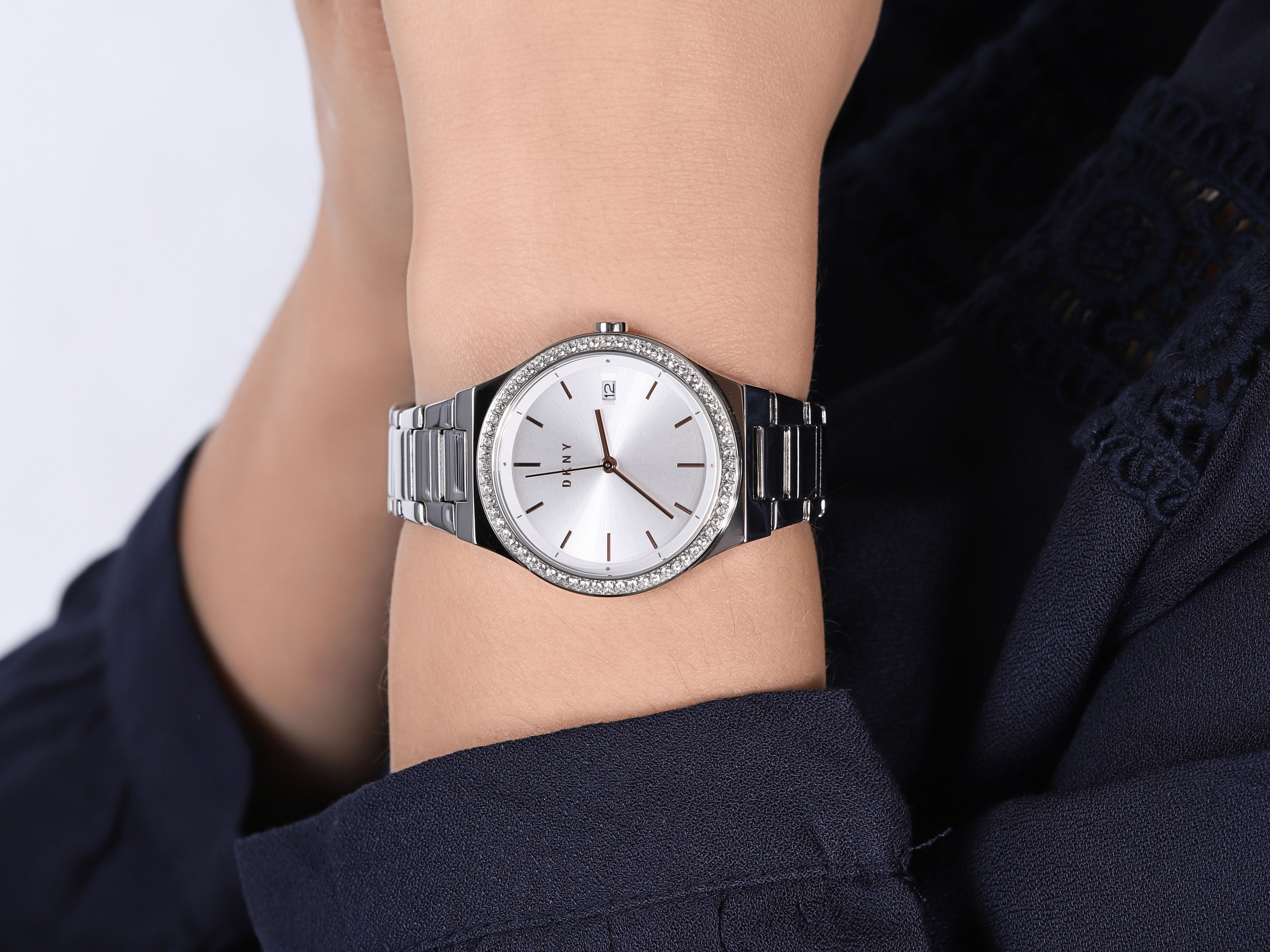 DKNY NY2926 zegarek srebrny klasyczny Bransoleta bransoleta - miniatura 4