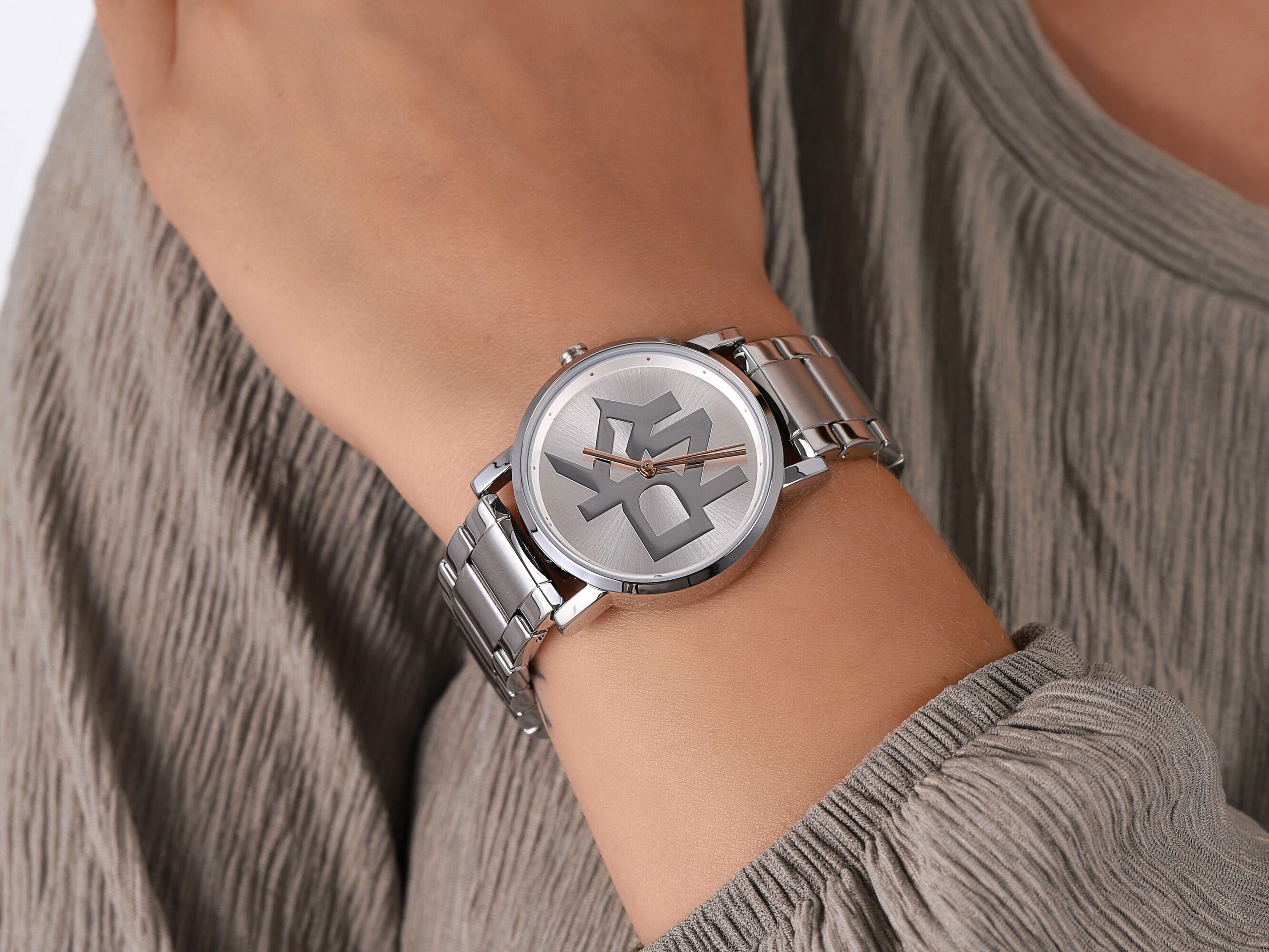 DKNY NY2957 zegarek srebrny klasyczny Bransoleta bransoleta - miniatura 4