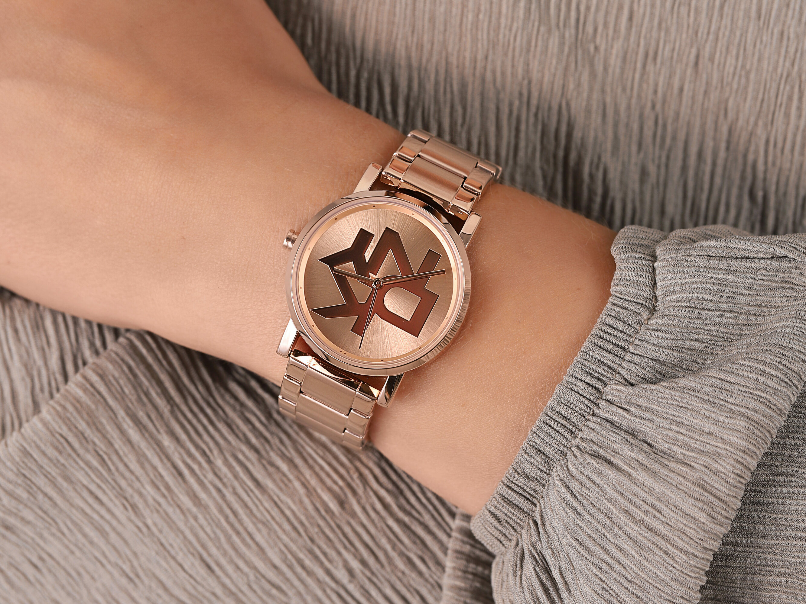 DKNY NY2958 zegarek różowe złoto klasyczny Bransoleta bransoleta - miniatura 4
