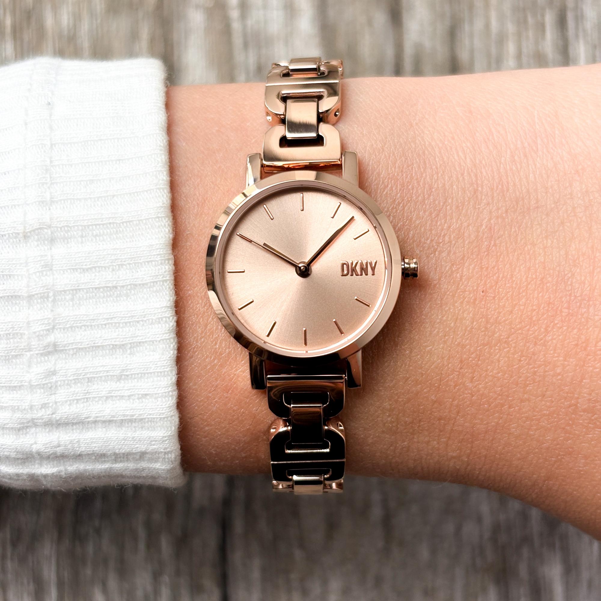 DKNY NY6683 zegarek różowe złoto klasyczny Bransoleta bransoleta - miniatura 8