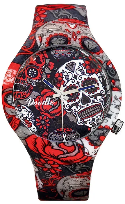 Doodle DOCA003 Doodle The Original GREY SKULL DOODLE WATCH - zdjęcie 1