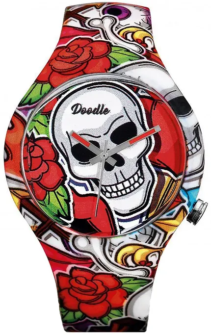 Doodle DOSK003 Doodle The Original COMIC SKULL DOODLE WATCH - zdjęcie 1