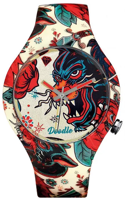 Doodle DOTA001 Doodle The Original PANTHER OLD SCHOOL DOODLE WATCH - zdjęcie 1