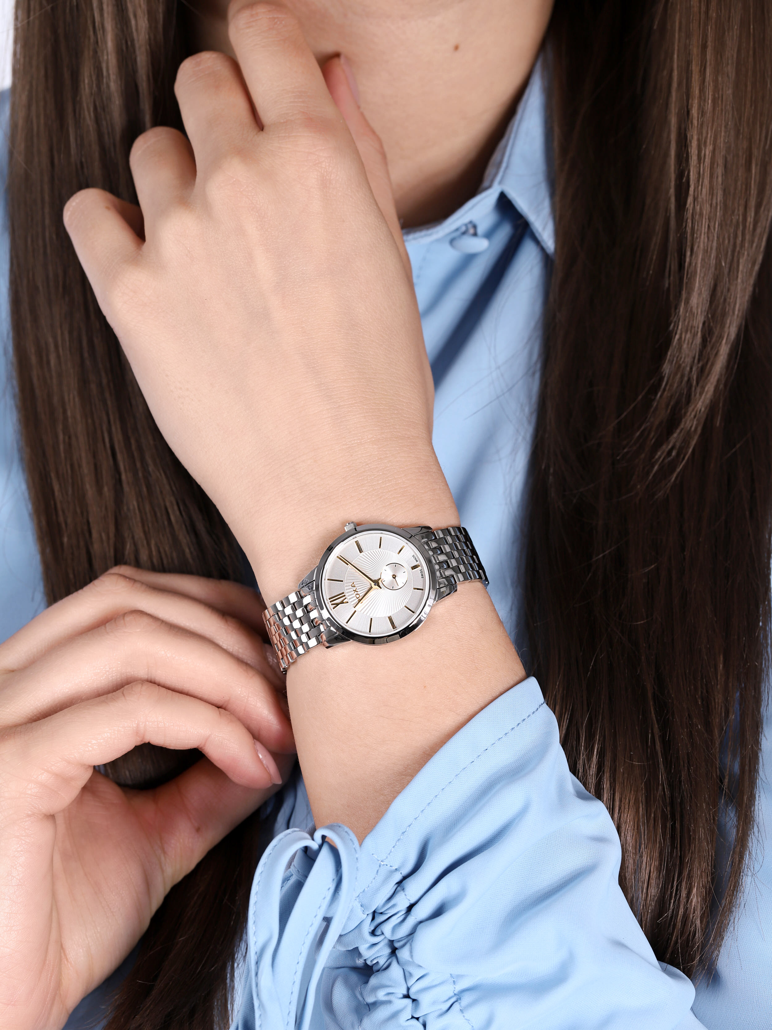Doxa 105.15.022Y.10 damski zegarek Slim Line bransoleta - miniatura 3