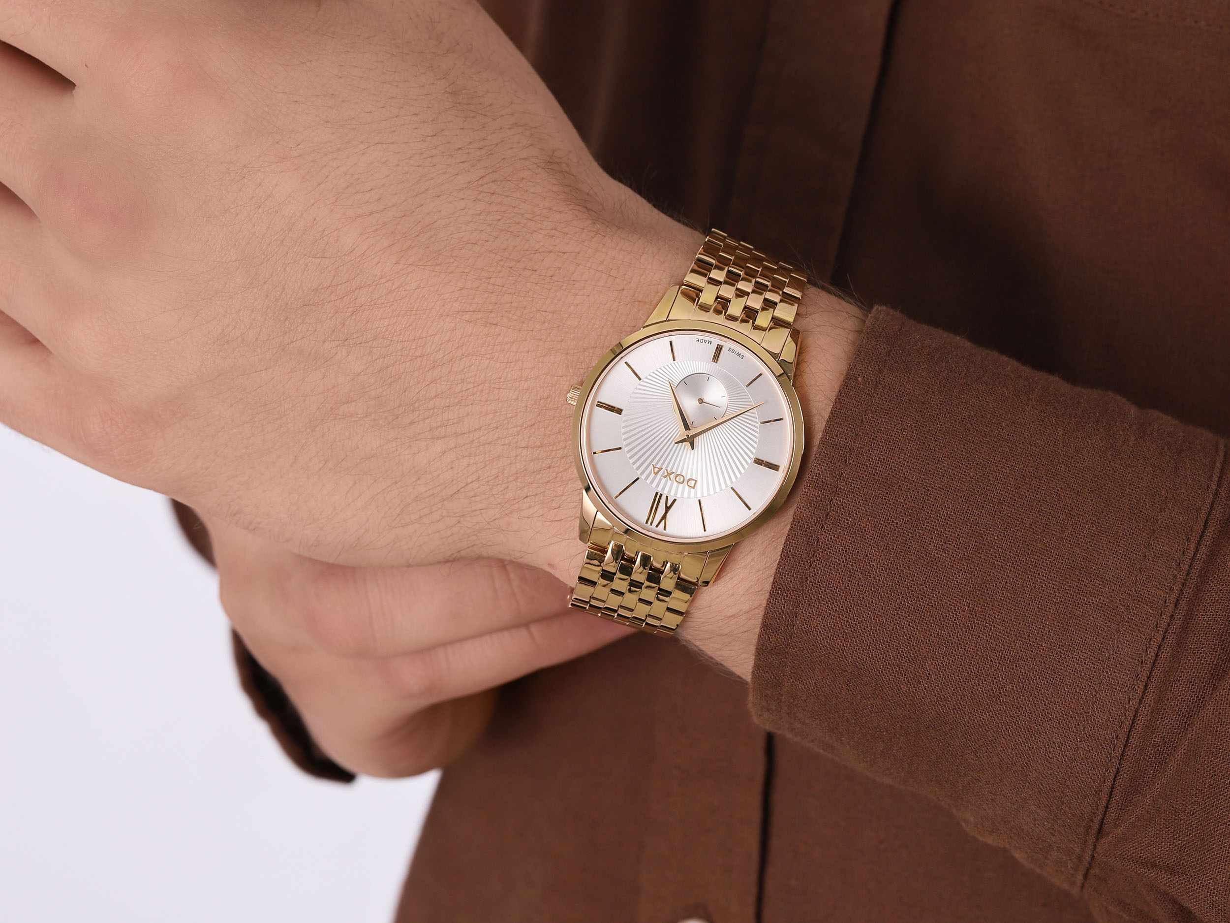 Doxa 105.30.022.30 męski zegarek Slim Line bransoleta - miniatura 4