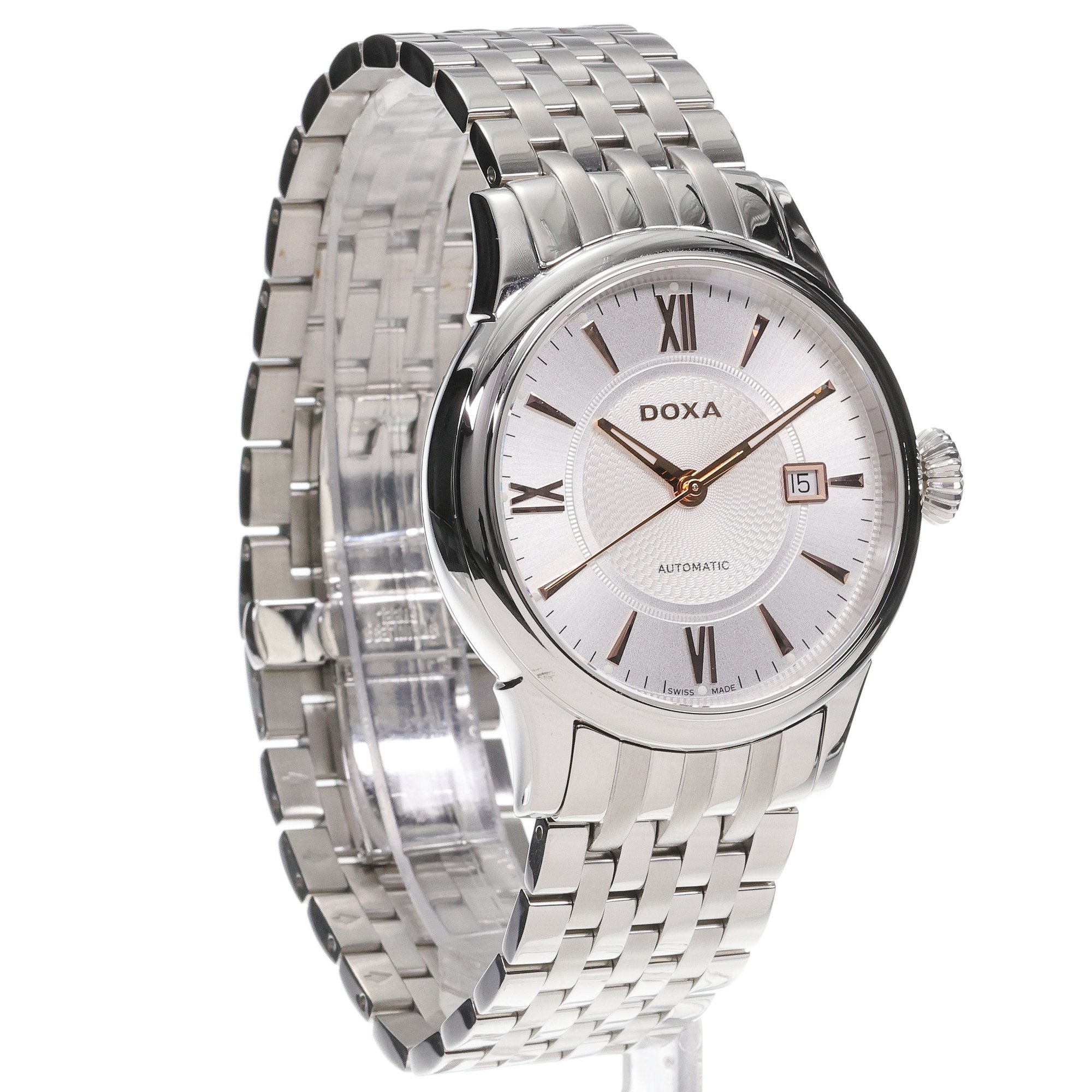 Doxa 62410022R210 zegarek srebrny klasyczny Vintage bransoleta - miniatura 3