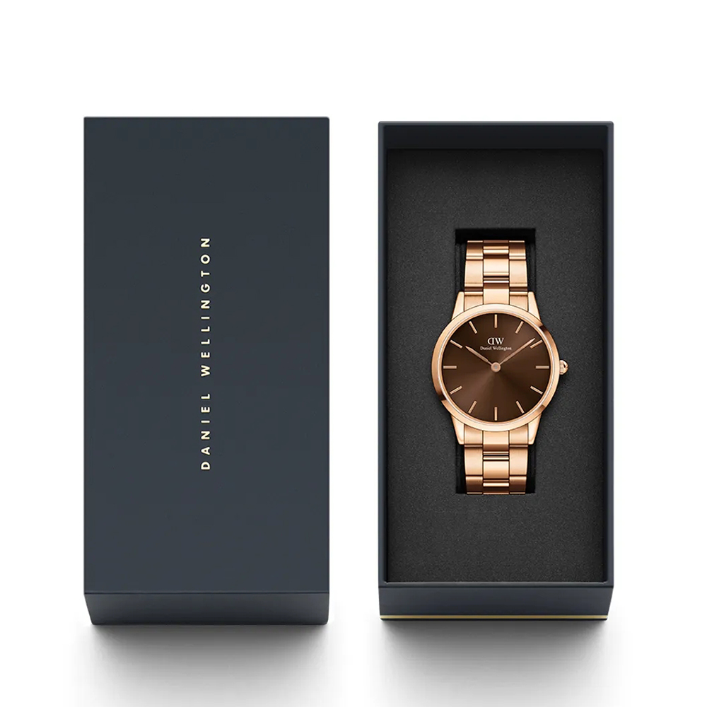 DW00100460 zegarek różowe złoto klasyczny Iconic bransoleta - miniatura 5