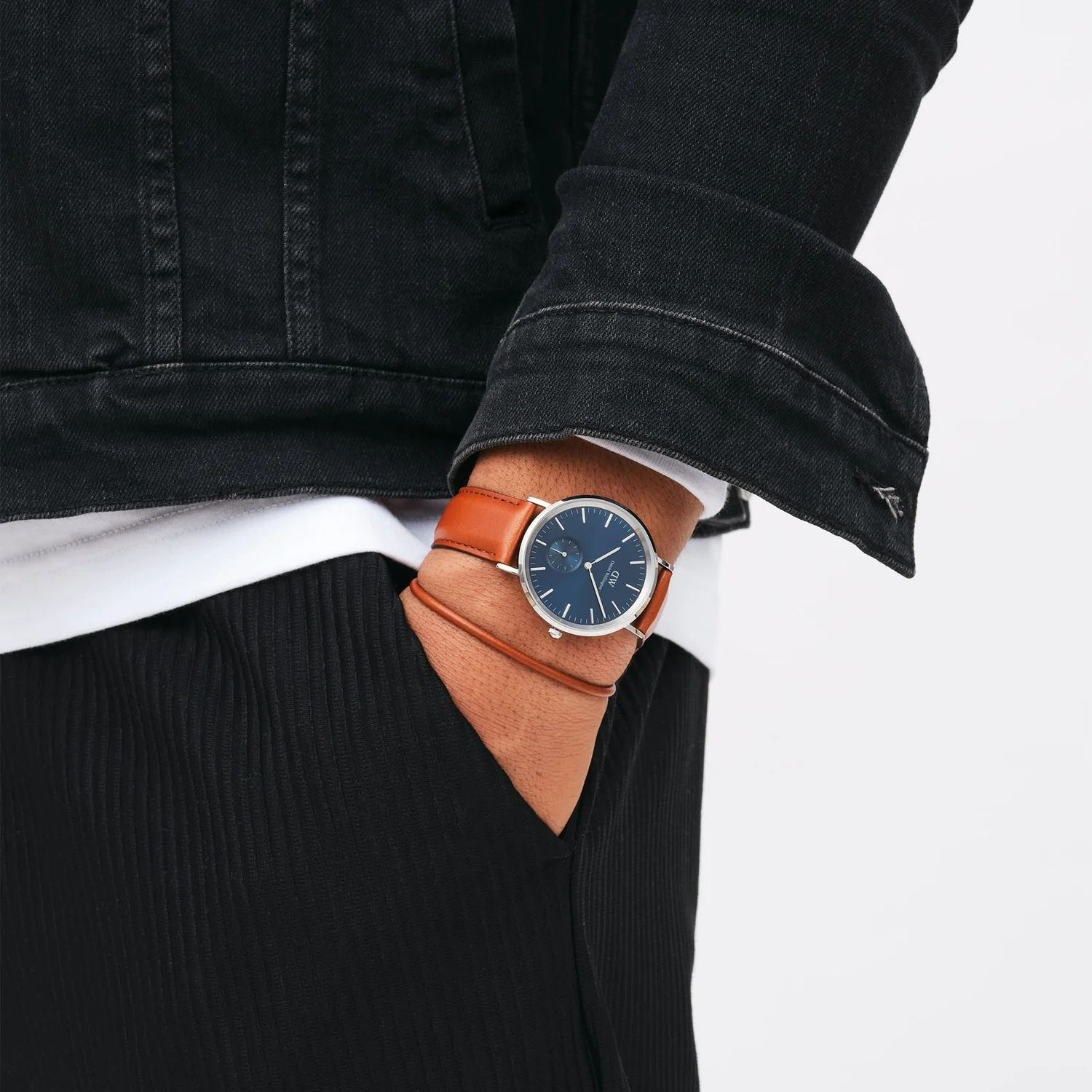 DW00100709 zegarek srebrny klasyczny Classic bransoleta - miniatura 5