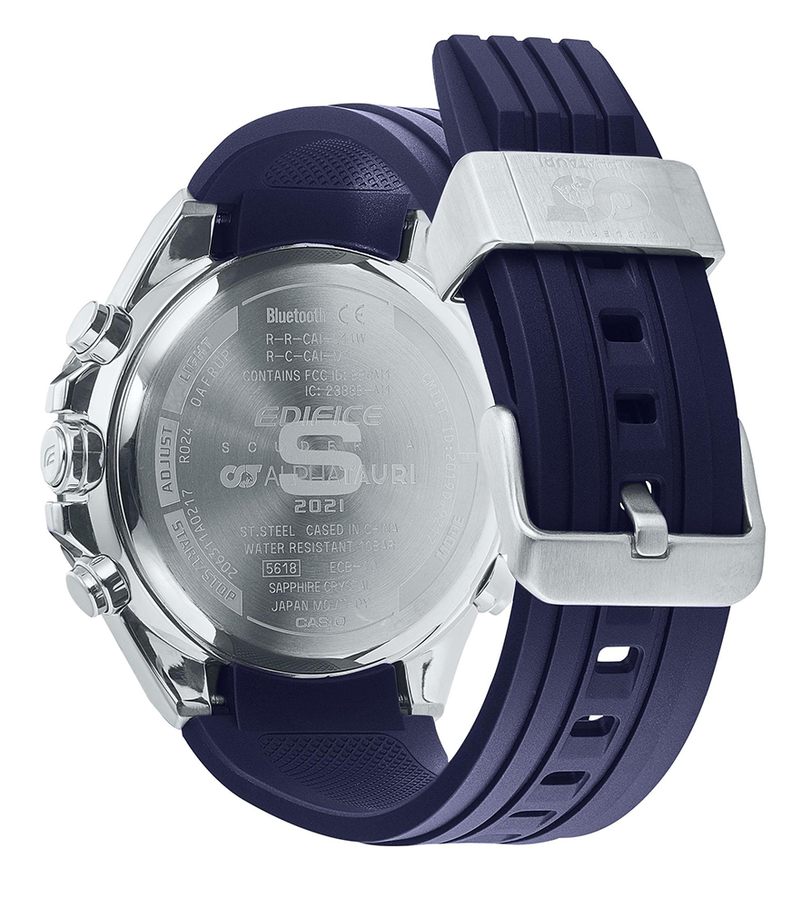 Edifice ECB-10AT-1AER zegarek srebrny sportowy EDIFICE Premium pasek