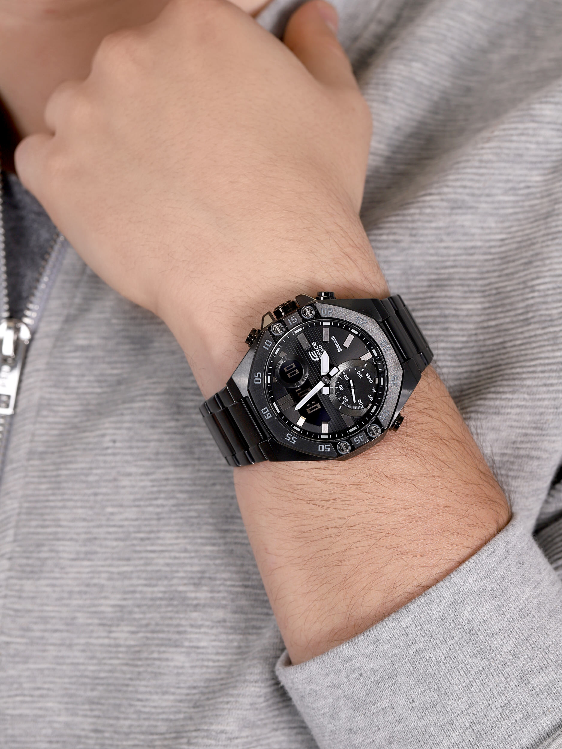Edifice ECB-10DC-1AEF męski zegarek EDIFICE Premium bransoleta - miniatura 3