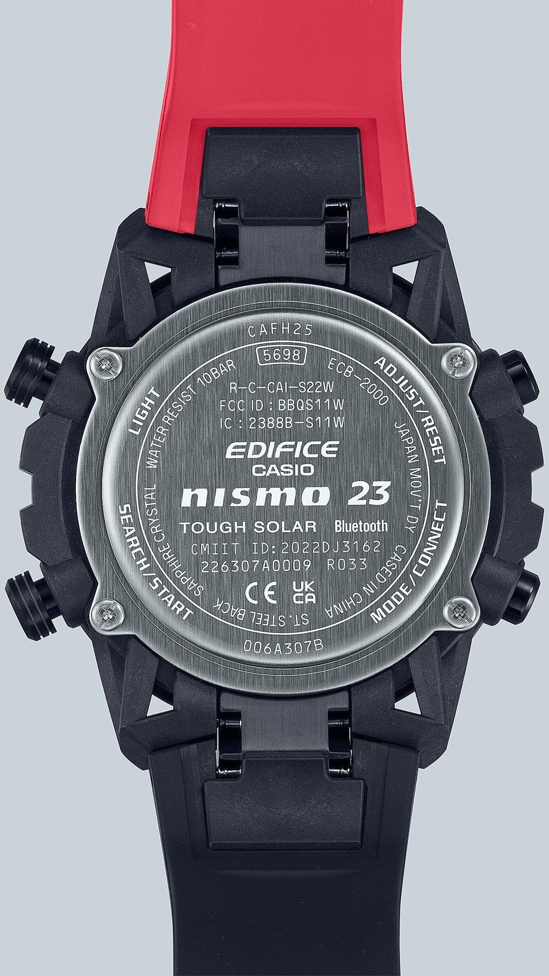 EDIFICE ECB-2000NIS-1AER zegarek czarny sportowy EDIFICE Premium pasek - miniatura 6